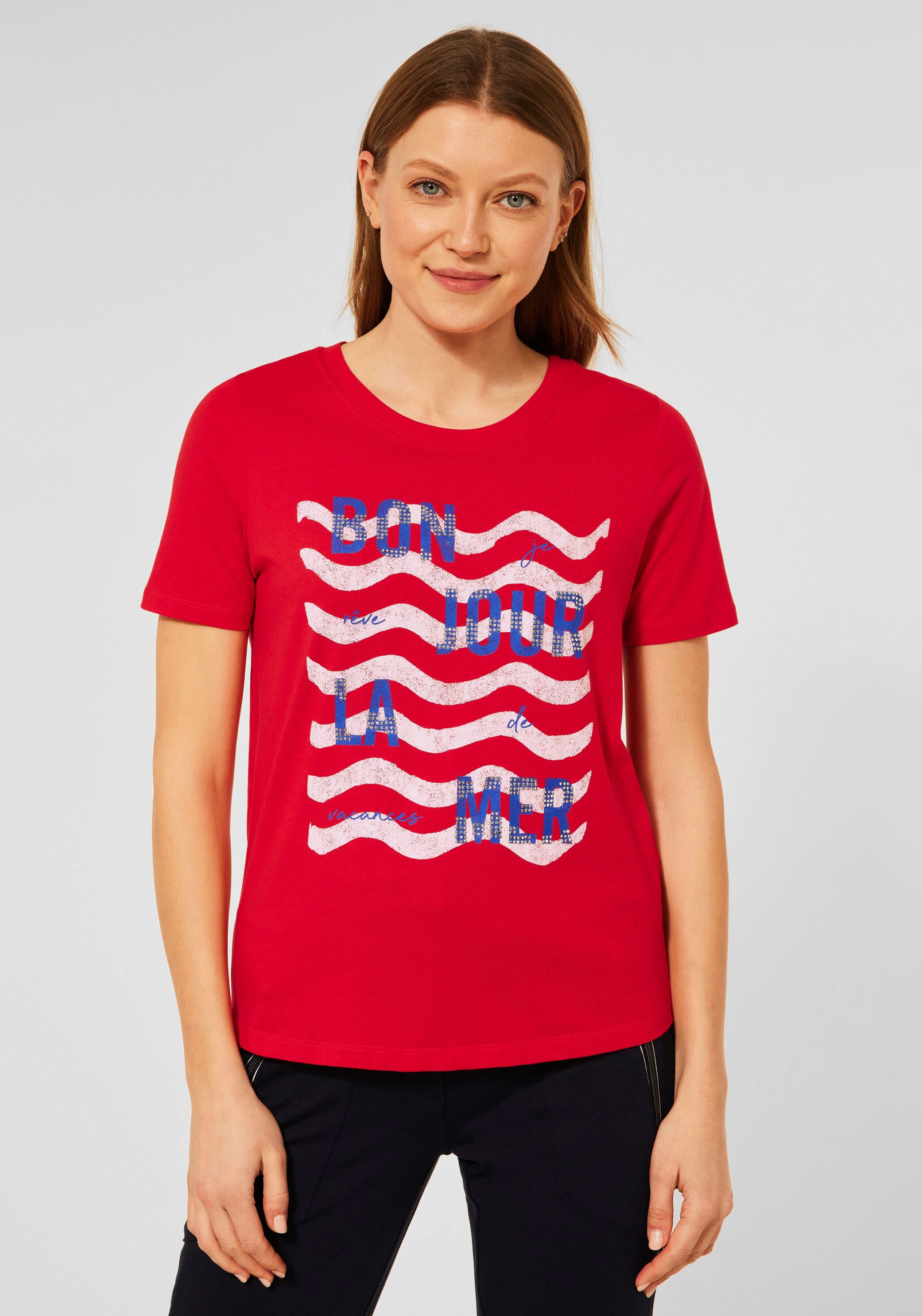 Image of Cecil Kurzarmshirt, mit Wellenprint bei Ackermann Versand Schweiz