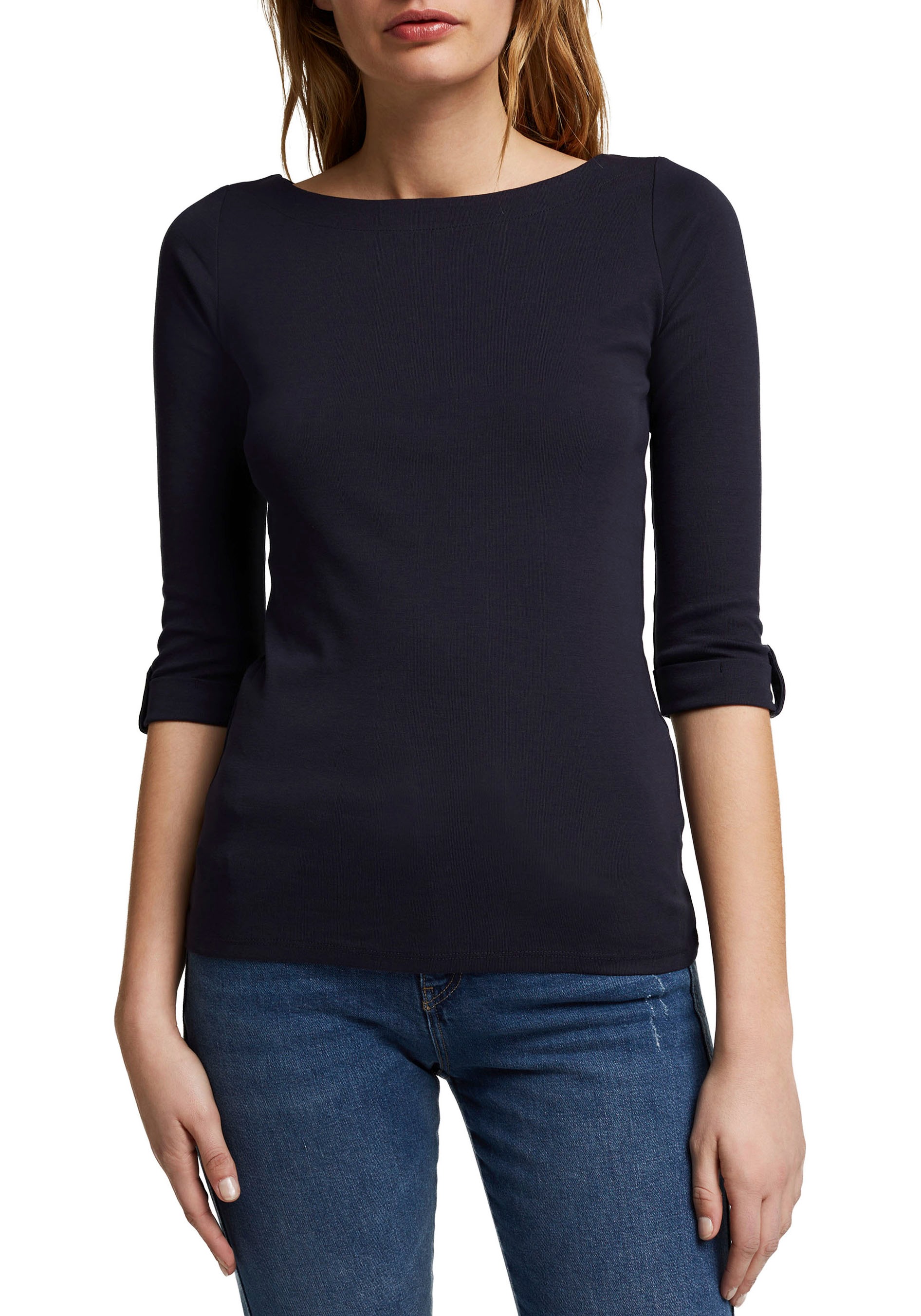 Image of Esprit 3/4-Arm-Shirt, mit kleinem Riegel am Ärmelsaum bei Ackermann Versand Schweiz