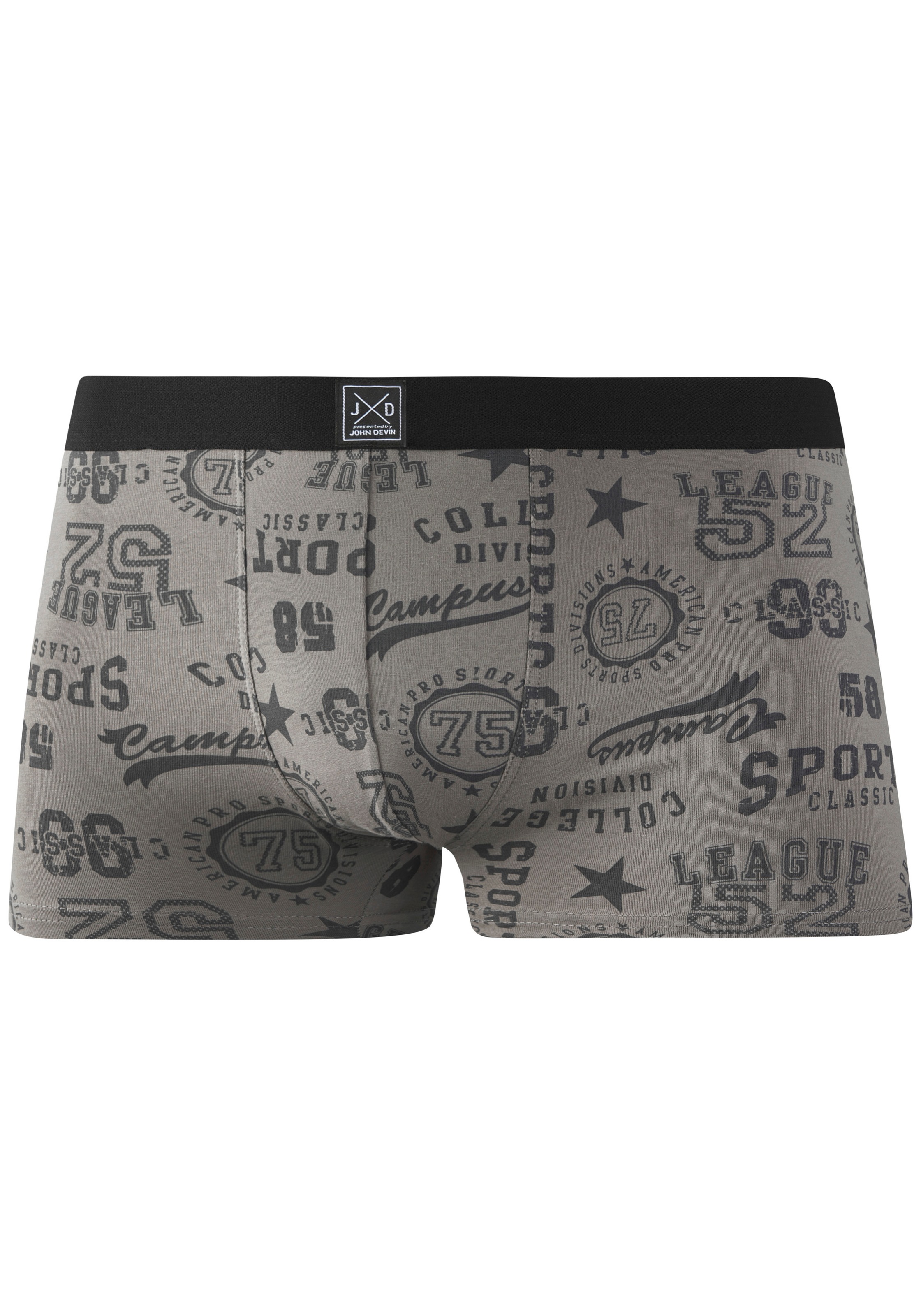John Devin Boxer »Boxershorts für Herren« Paquet, 3 cuis en jersey doux, lot de 3, imprimés parfois amusants