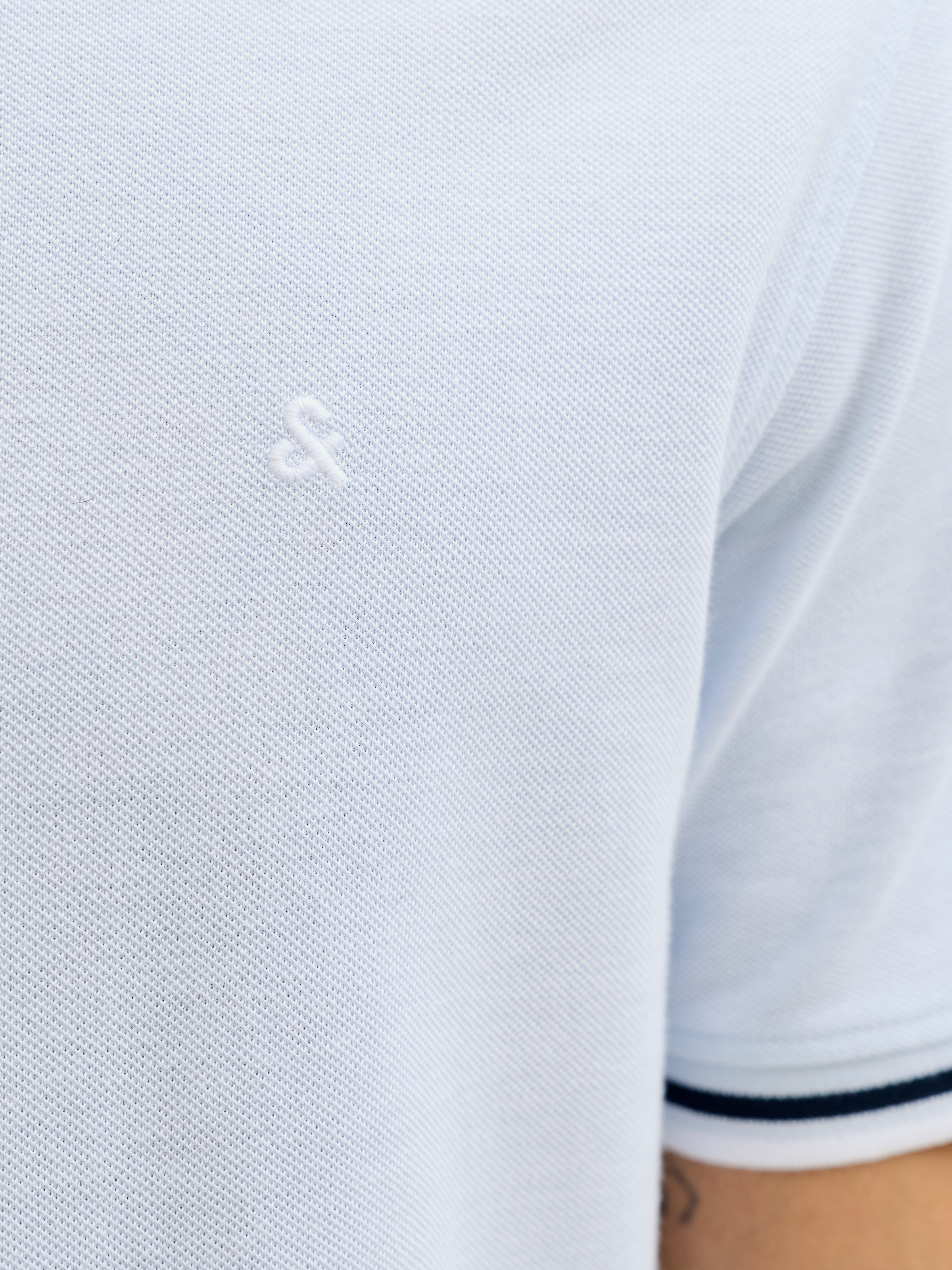 Jack & Jones Polo »JJEPAULOS im Doppelpack mit Logostickerei und Komfort« Paquet, pack de 2, 2 pièces uni avec insert de couleur, à la mode, slim, coton, col polo