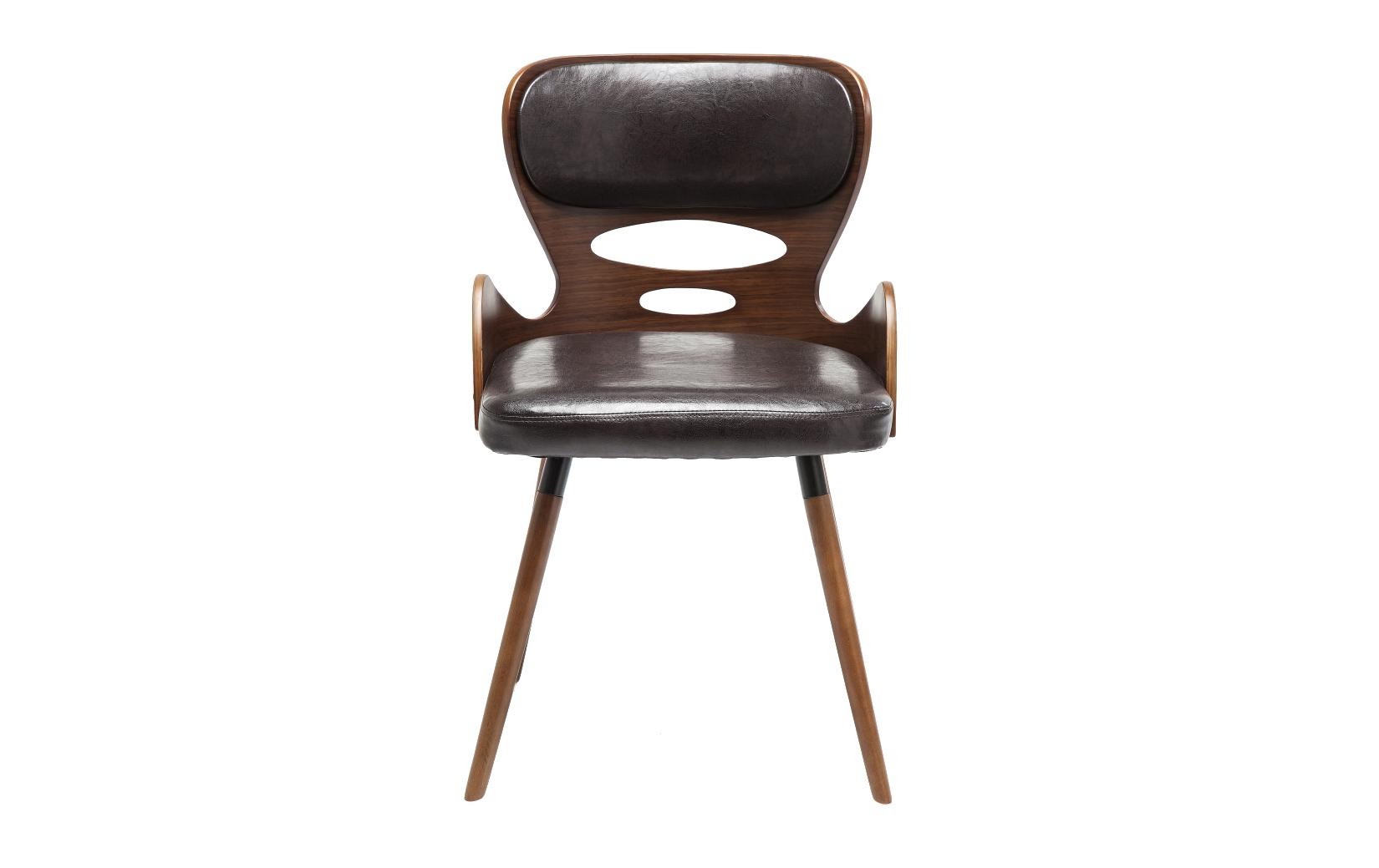 Image of KARE Stuhl »East Side Polyurethan/Holz, Schwarz/Braun«, Kunstleder bei Ackermann Versand Schweiz