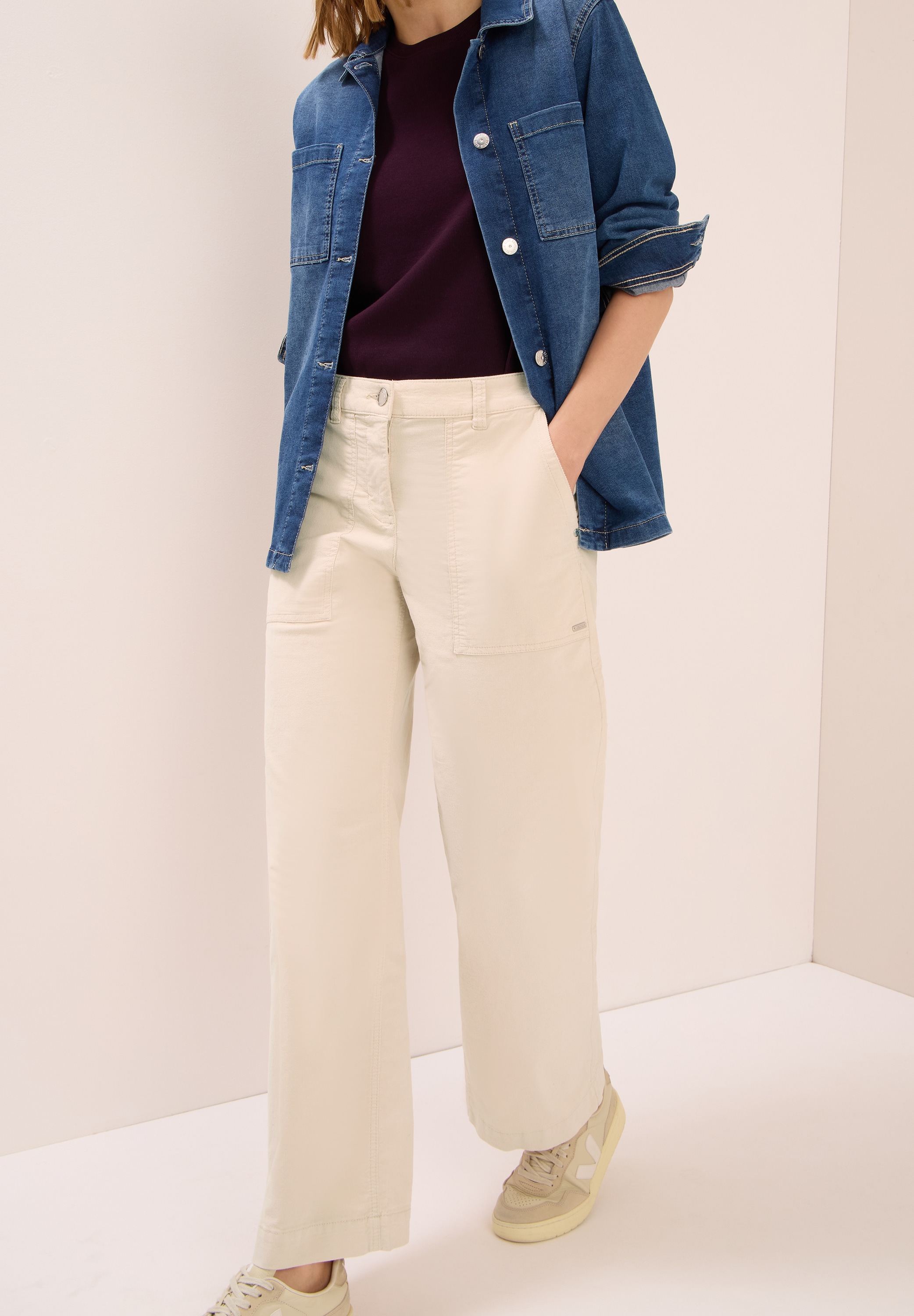 Image of Cecil Cordhose "Style Neele" Wide Leg, High Waist