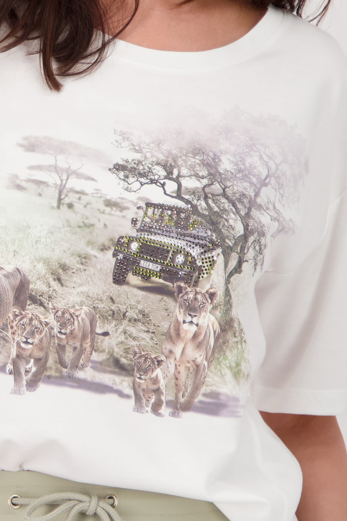 Monari T-Shirt »Shirt Safari Druck«, Mit Rundhalsausschnitt