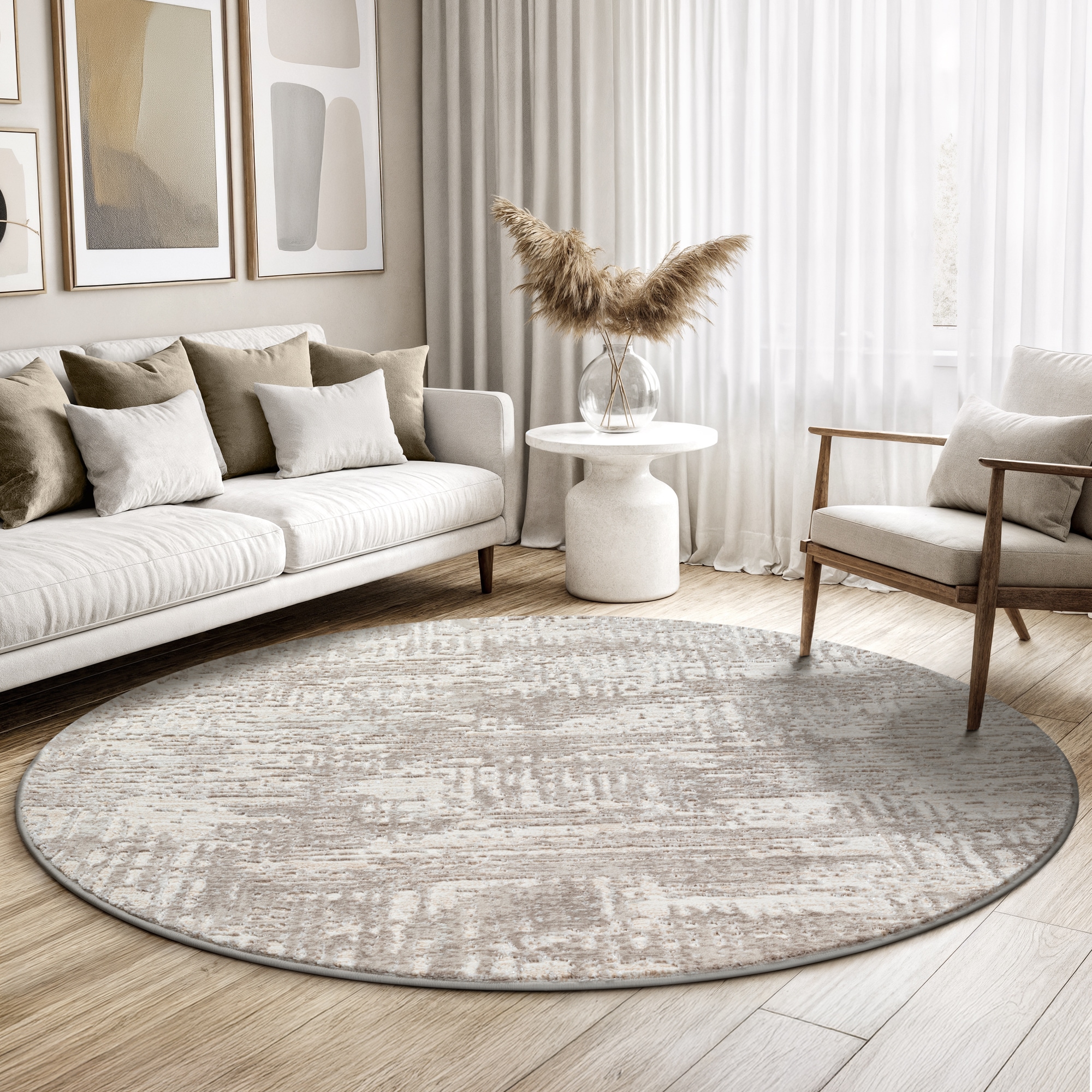 Sanat Teppich »Harmony 3215 , auch als Läufer« rund 12 mm Höhe Wohnzimmer, Kurzflor, modern, abtrakt, Schlafzimmer