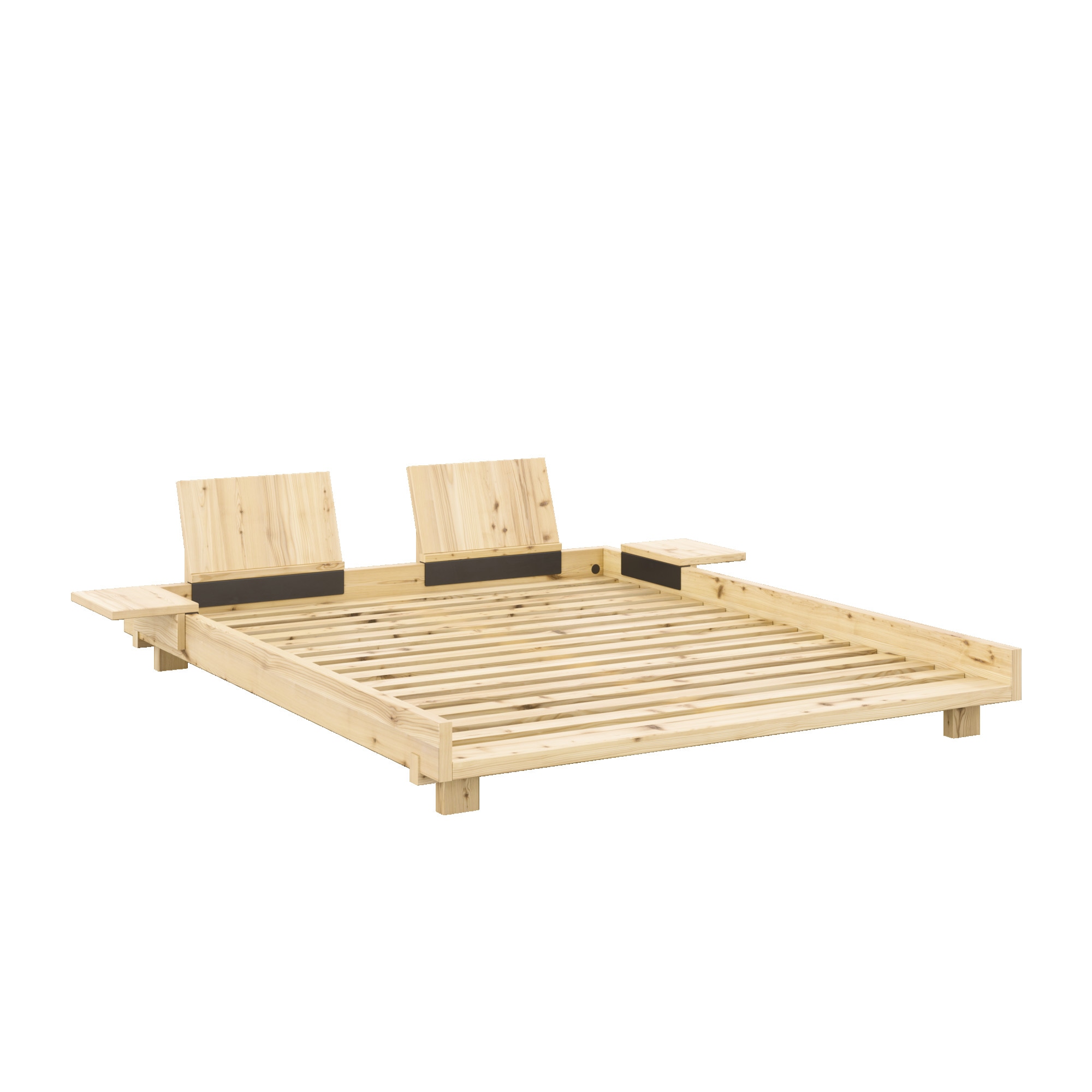 Karup Design Bettgestell »Social Bed, Bett mit oder ohne verstellbares Zubehör, ohne Matratze«, Bett wahlweise mit oder ohne Rückenlehnen und Ablagen. Ohne Matratze