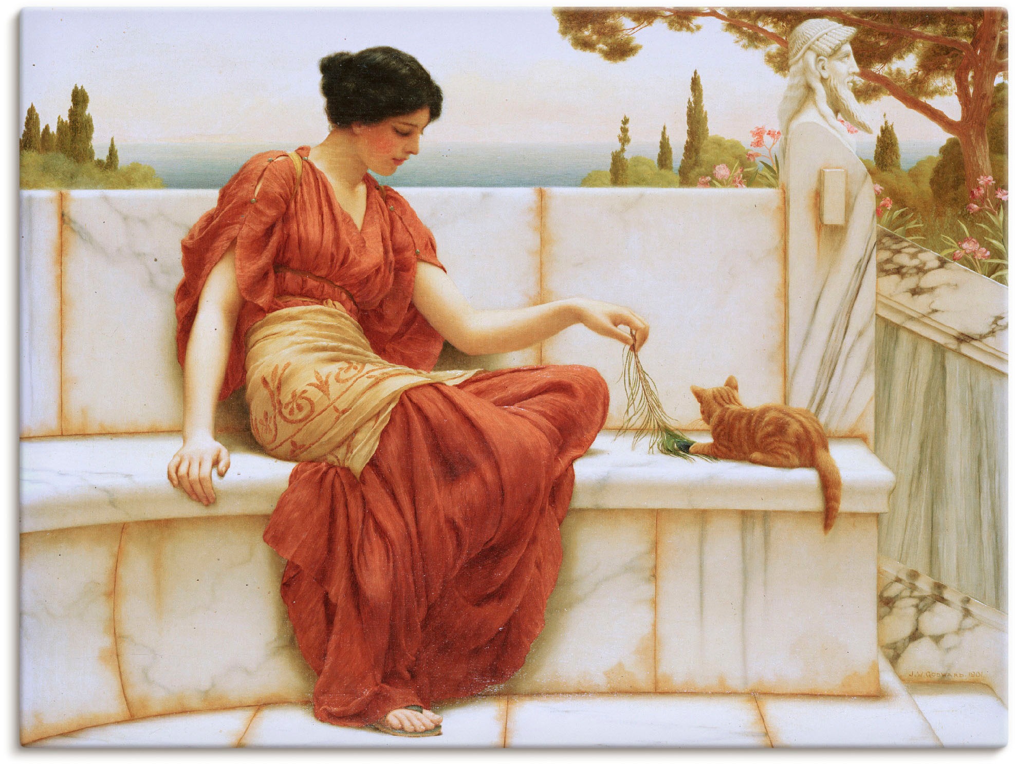 Image of Artland Wandbild »Der Liebling. 1901«, Frau, (1 St.), in vielen Grössen & Produktarten -Leinwandbild, Poster, Wandaufkleber / Wandtattoo auch für Badezimmer geeignet bei Ackermann Versand Schweiz