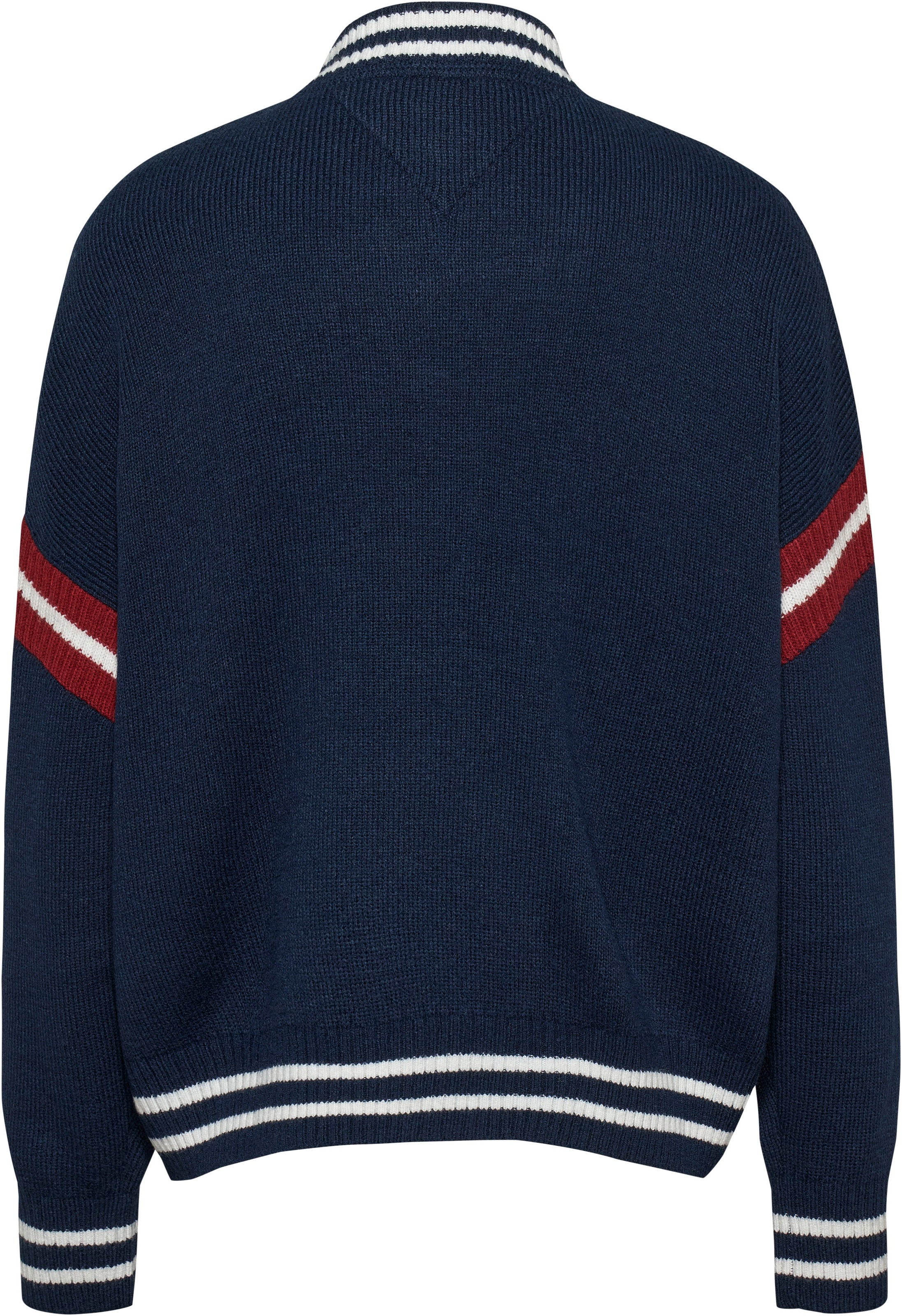 Tommy Jeans Strickpullover »TJW LETTERMAN SWEATER«, mit gestickter Tommy Jeans Flagge