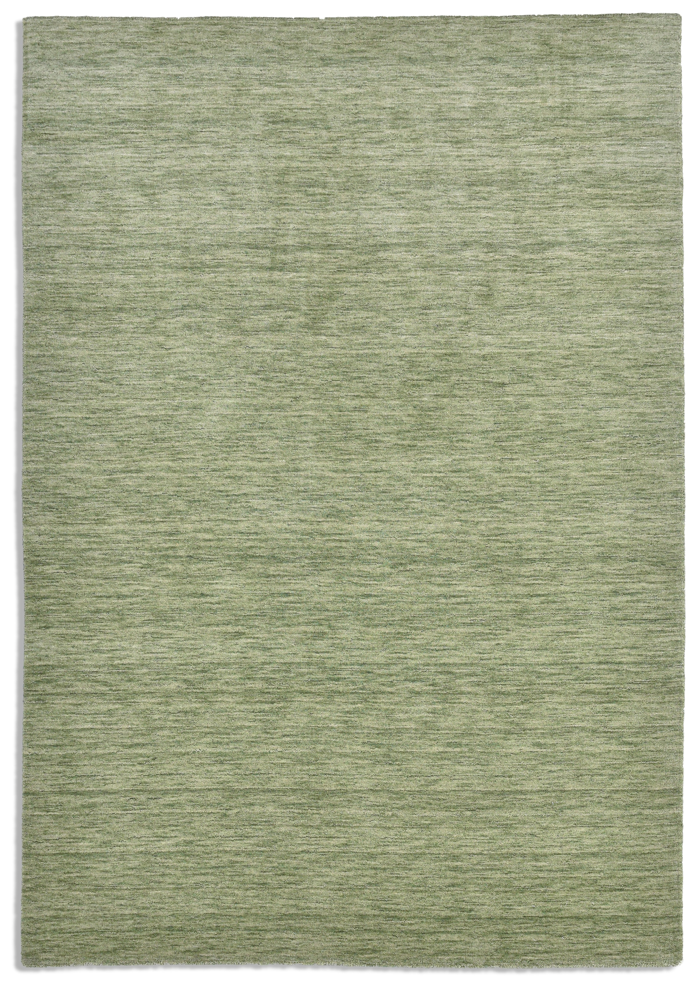 THEKO Tapis en laine »Holi« Rectangulaire 13 mm Höhe couleurs unies, légèrement chiné, pure laine, tissé main avec effet noué