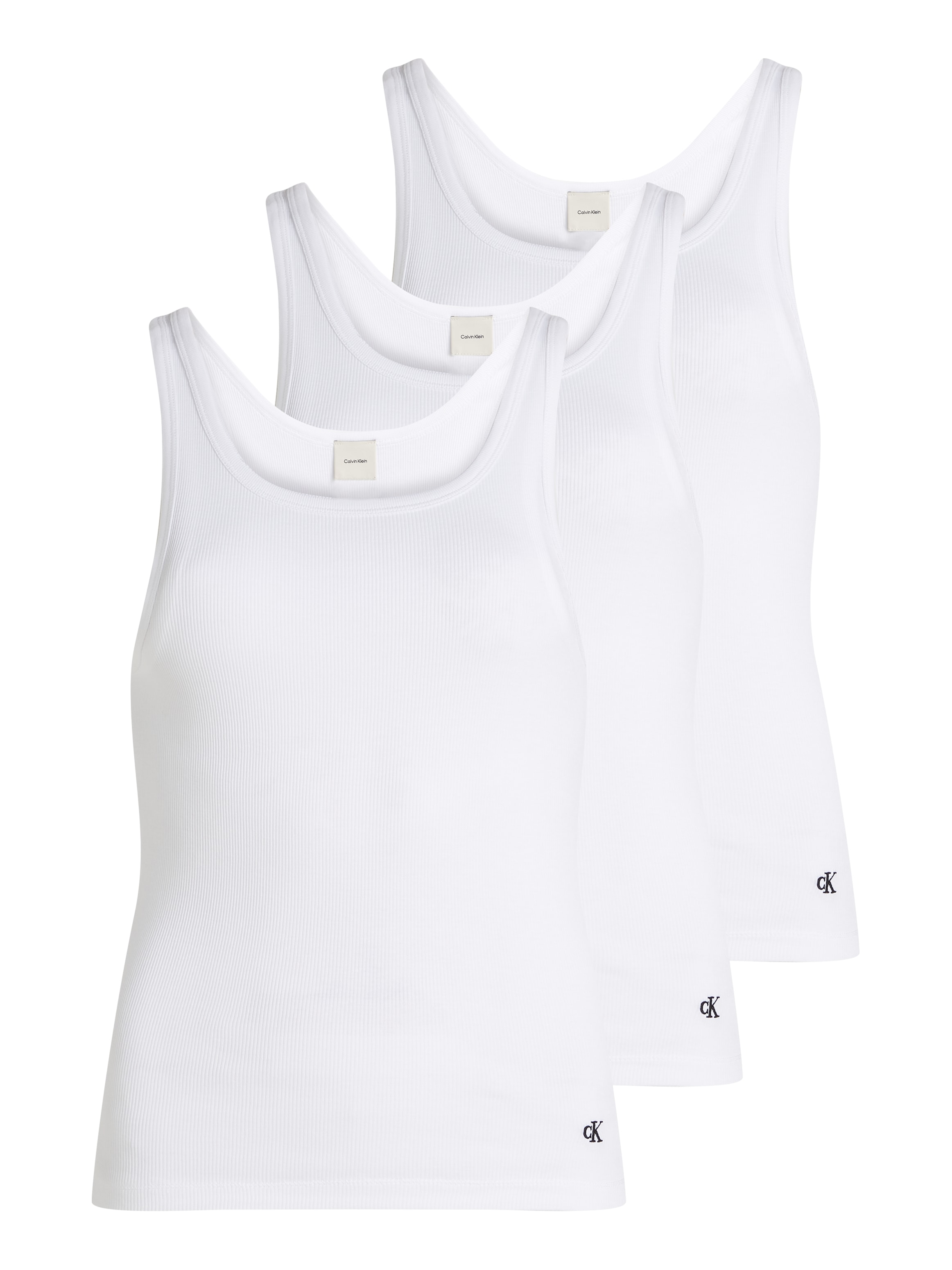 Calvin Klein Underwear Tanktop »SCOOP NECK COTTON TANK 3PK«, (Packung, 3 tlg., 3er-Pack), mit Logostickerei