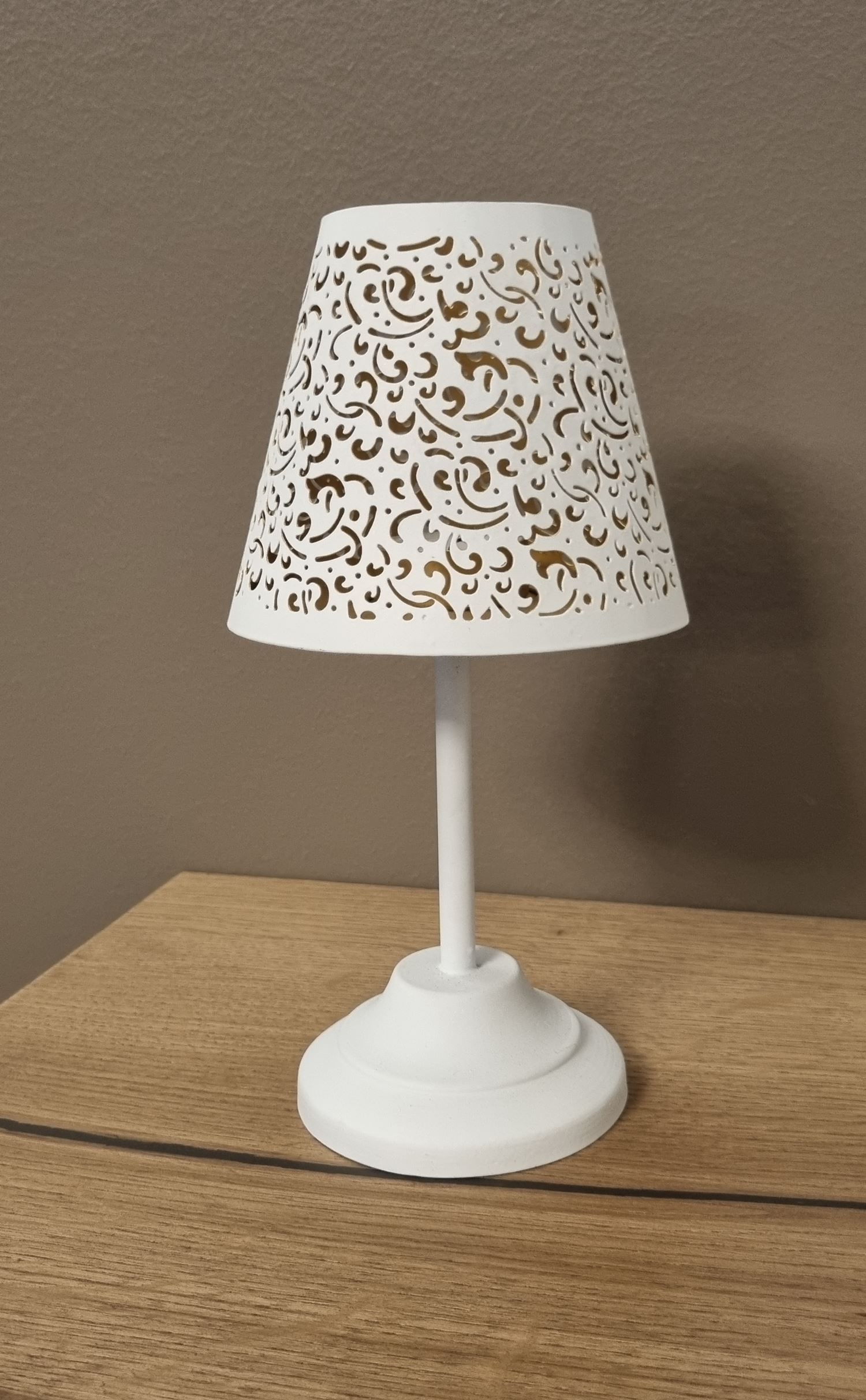 Ambiente Haus Porte-bougies à chauffe-plat »Teelicht-Lampe in Weiss - (H) 24 cm«