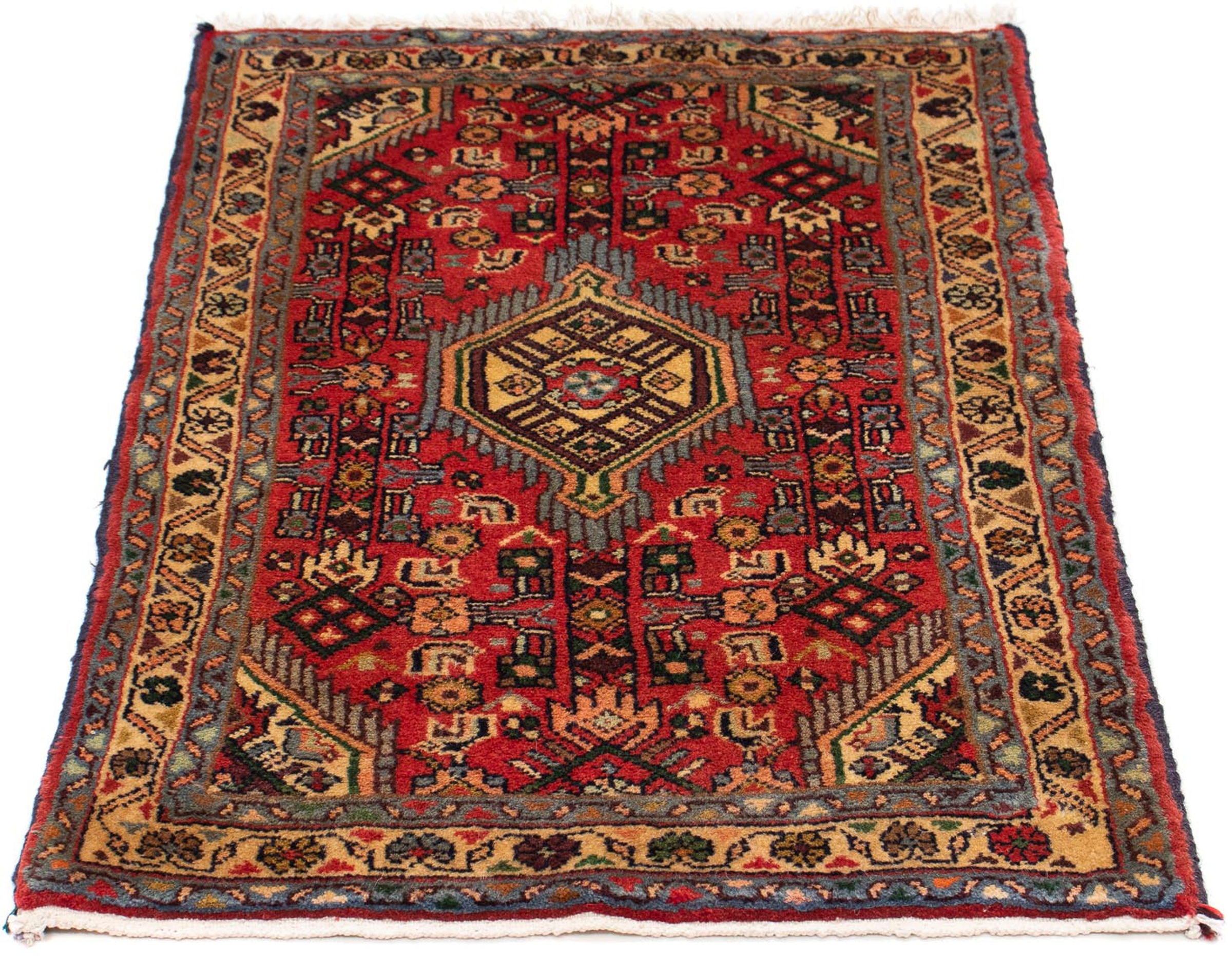 Image of morgenland Orientteppich »Perser - Nomadic - 87 x 62 cm - dunkelrot«, rechteckig, 10 mm Höhe, Wohnzimmer, Handgeknüpft, Einzelstück mit Zertifikat bei Ackermann Versand Schweiz