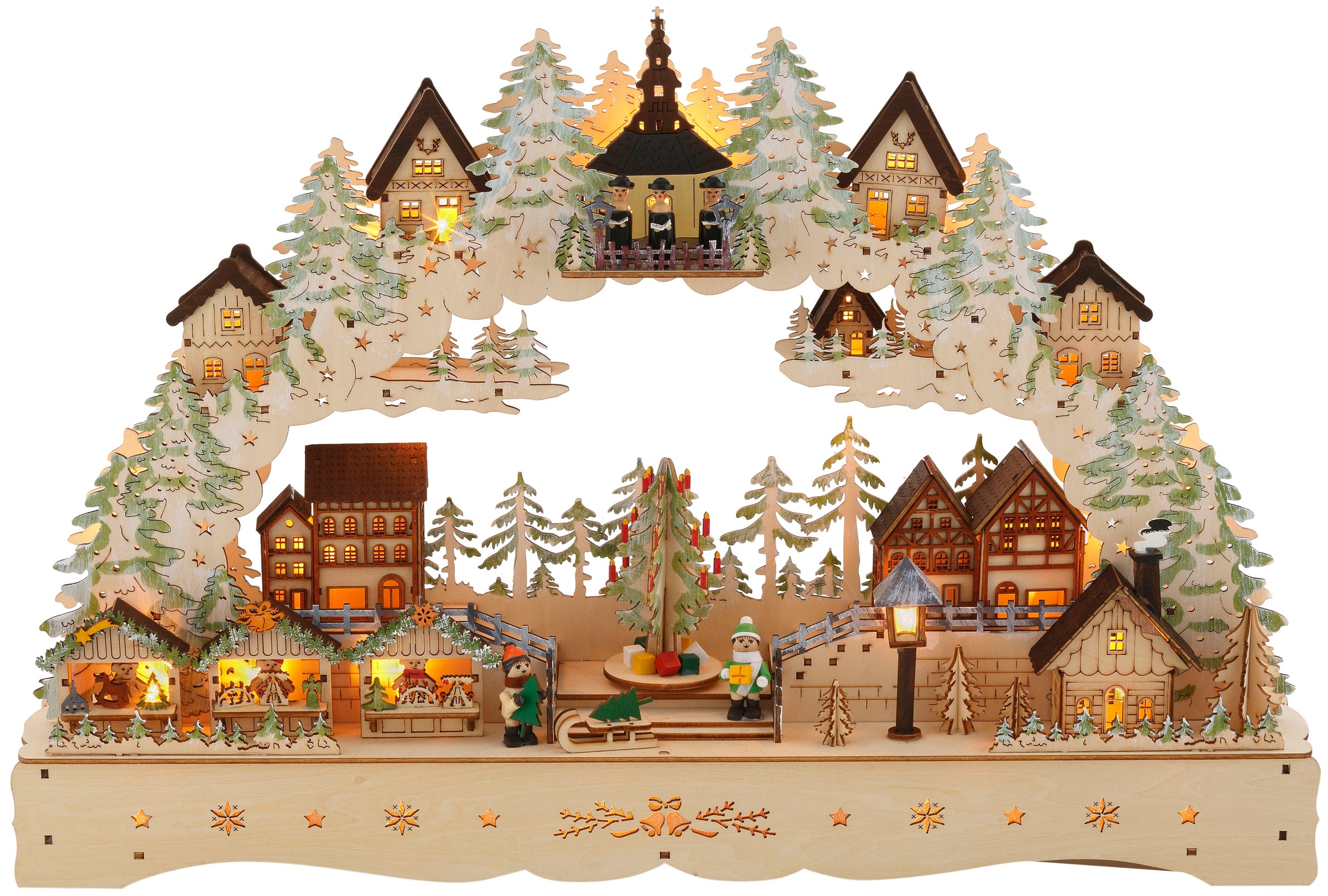 Image of my home Schwibbogen »LED Weihnachtsleuchter mit drehendem Baum und Musik«, Breite ca. 57 cm bei Ackermann Versand Schweiz