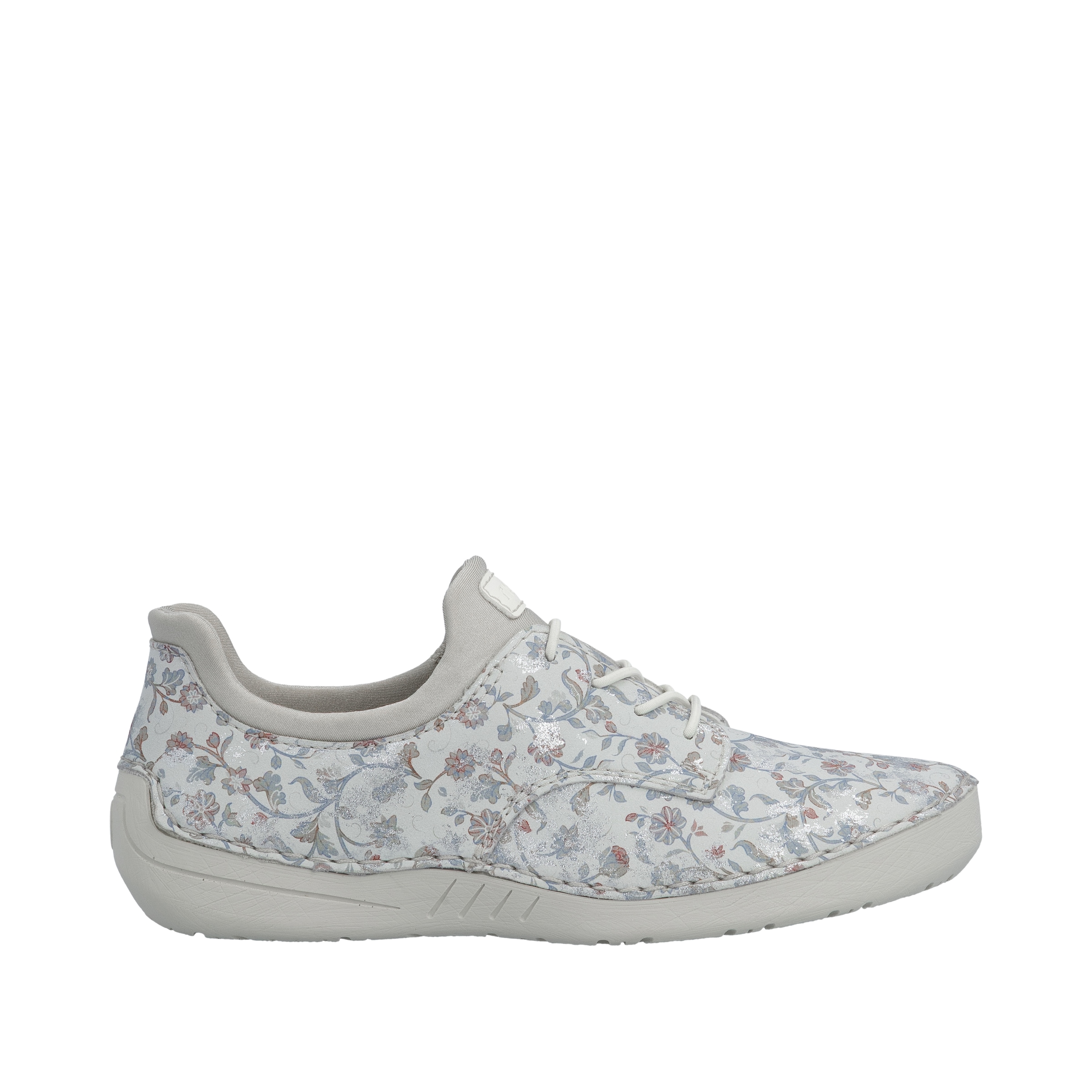 Rieker Slip-On Sneaker  Slipper, Halbschuh, Freizeitschuh mit floraler Musterung