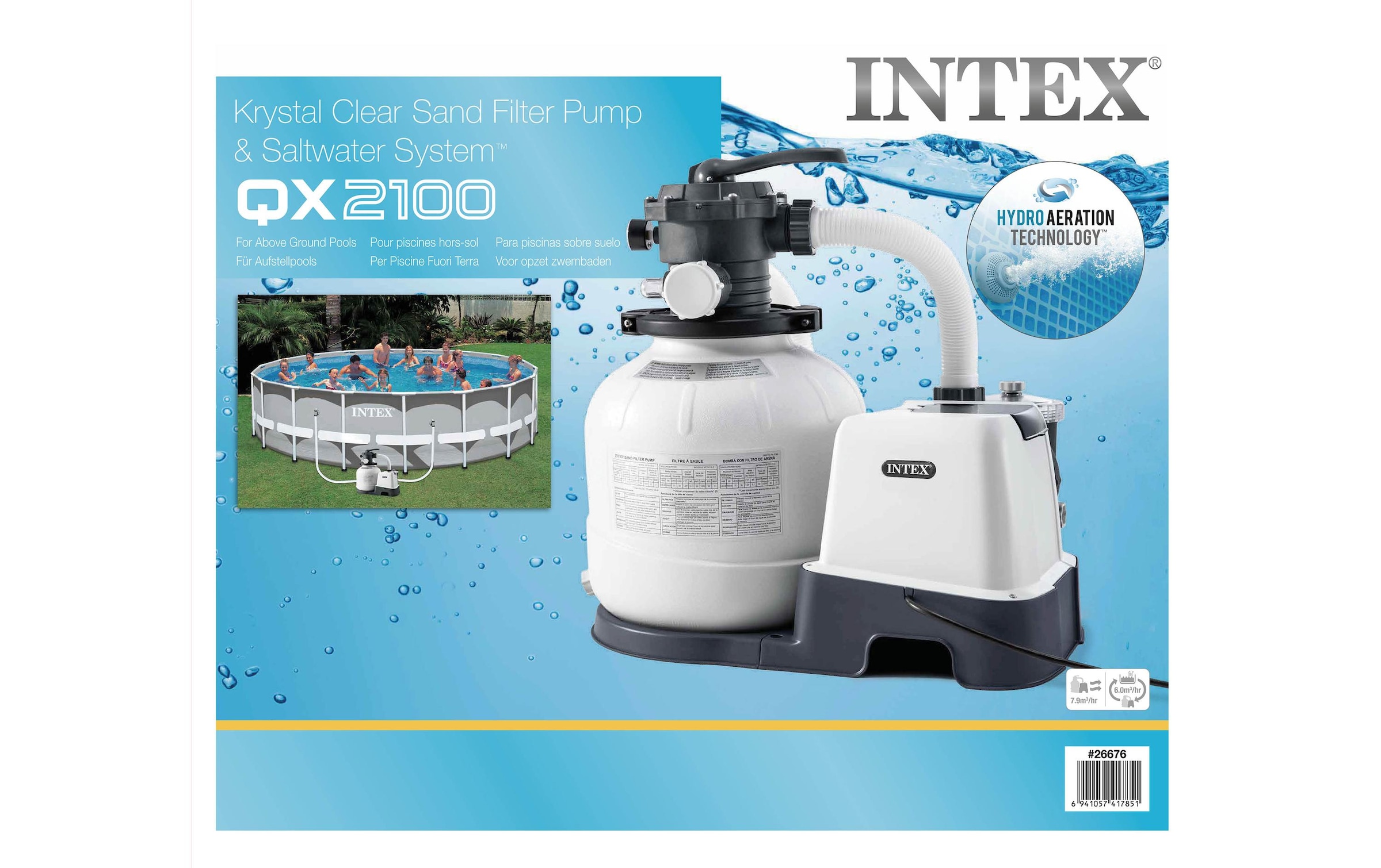 Intex Sandfilteranlage »+ Chlorinator Kombination 32 m³«