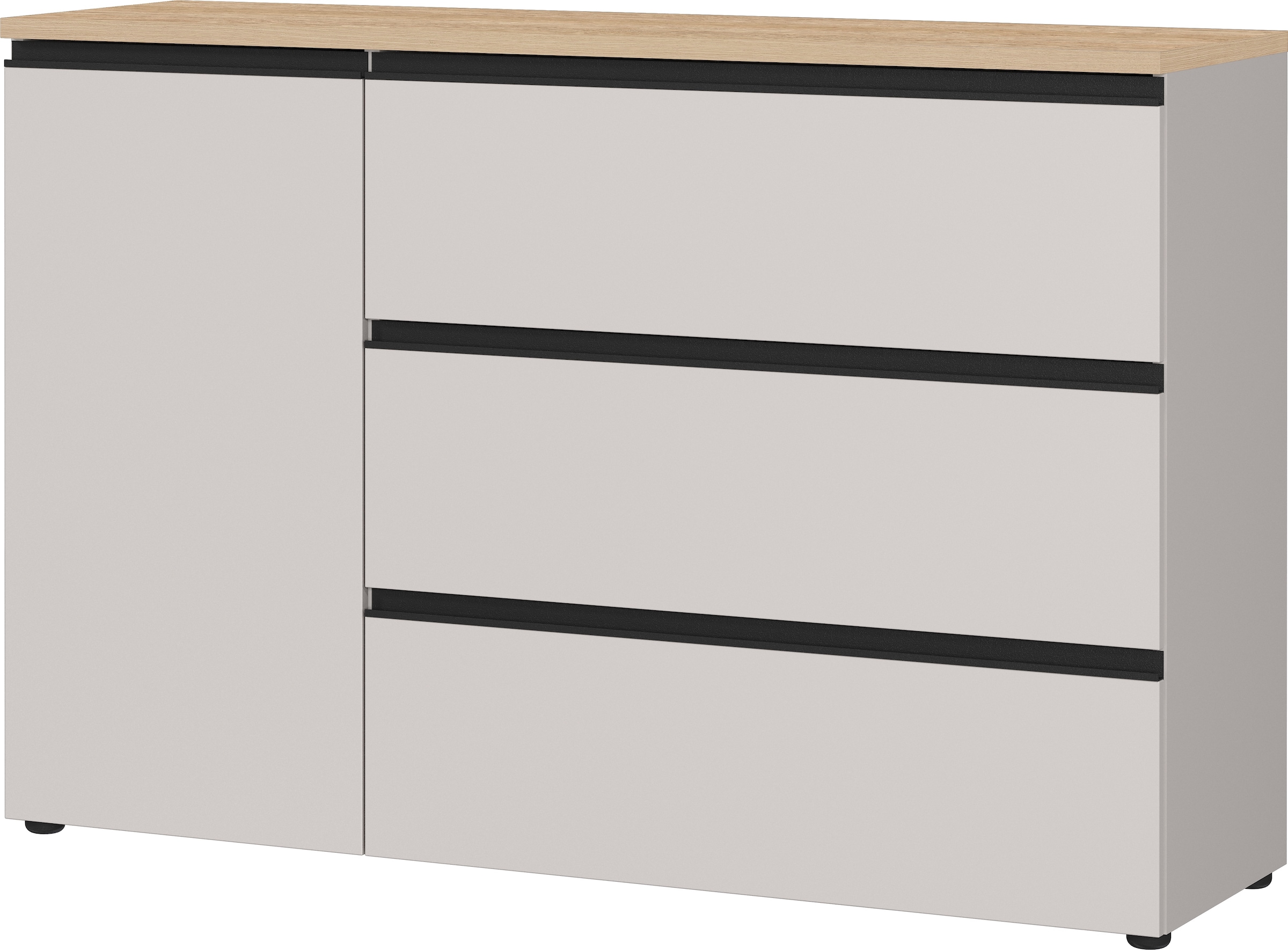 Image of GERMANIA Sideboard "Cormano" Kommode mit einer Tür und drei Schubkästen