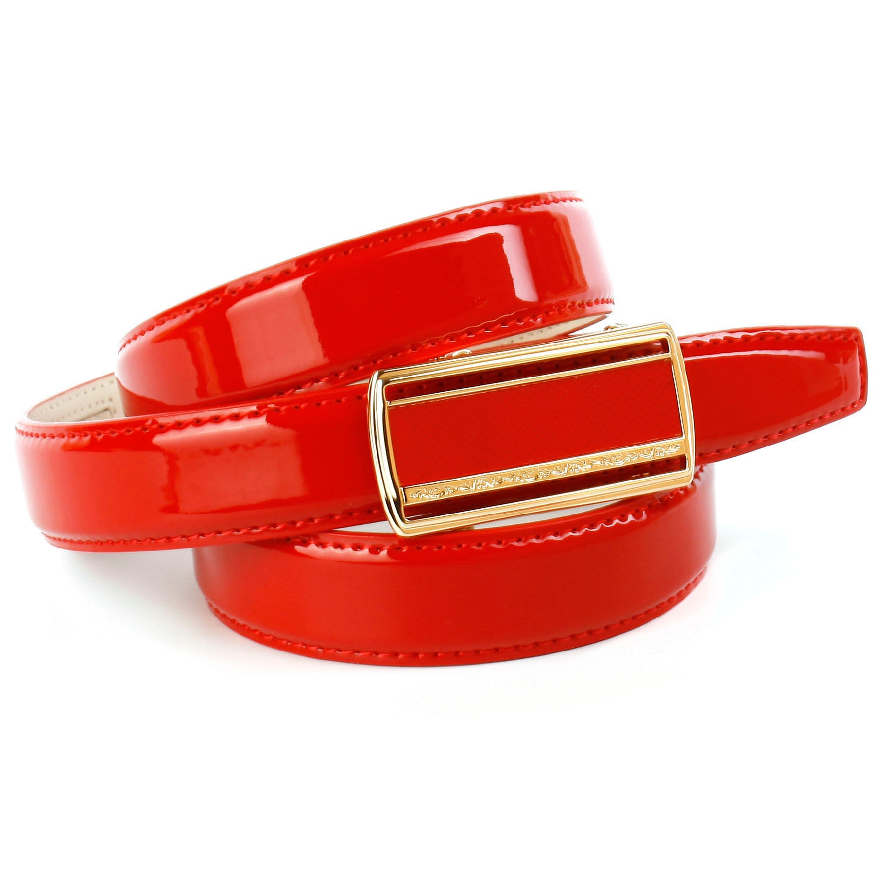 Image of Anthoni Crown Ledergürtel, Schmaler Lackledergürtel mit Designer-Schliesse bei Ackermann Versand Schweiz