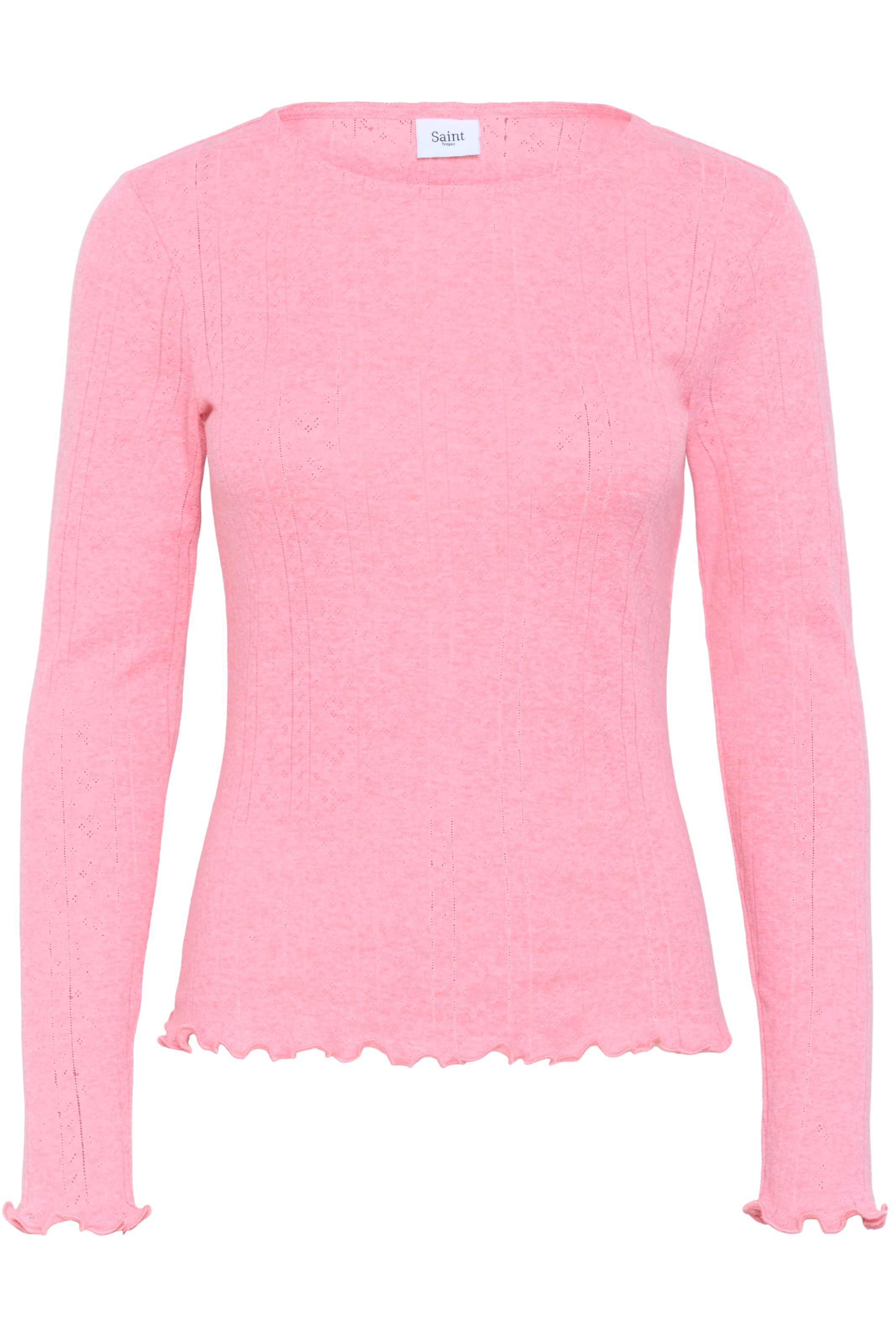 Saint Tropez Langarmshirt »GruSZ«, gewellter Saum