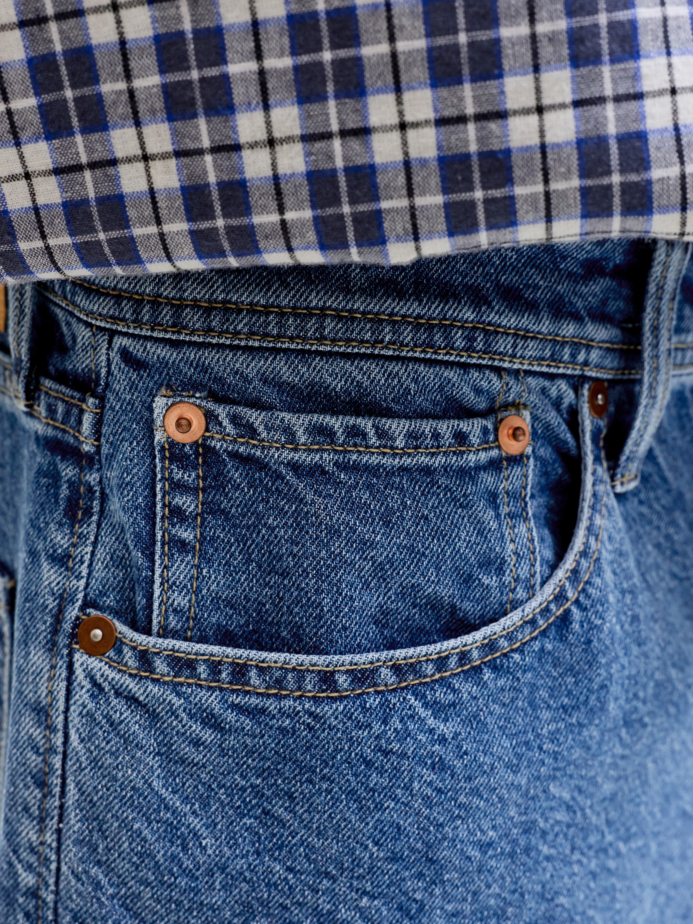 Jack & Jones Short en jean »JJIALEX JJORIGINAL SHORT« coton, taille haute, coupe ample