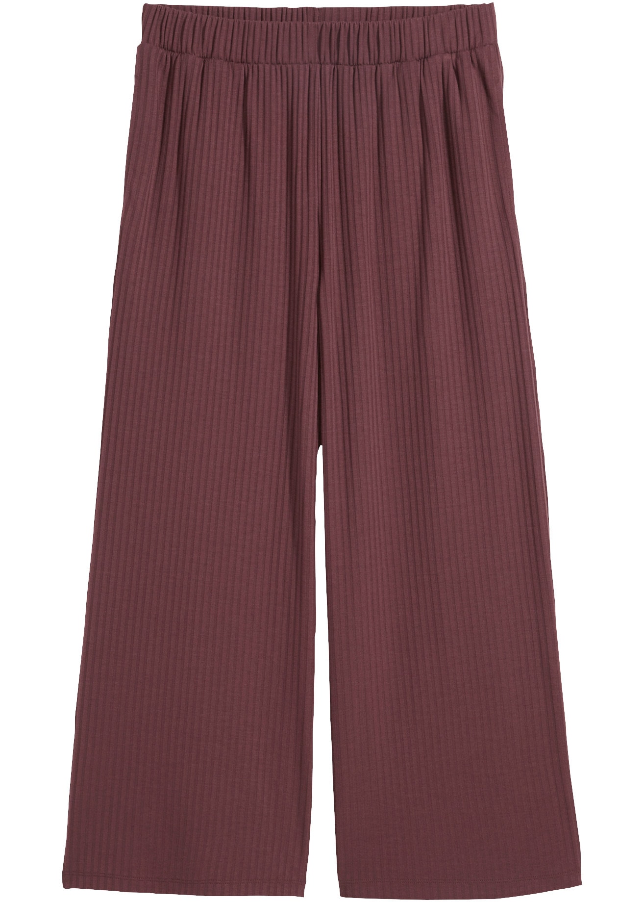 bonprix Pantalon en jersey »Jersey-Hose aus Rippe mit Bequembund«  En viscose, polyester et élasthanne, coupe décontractée, style décontracté