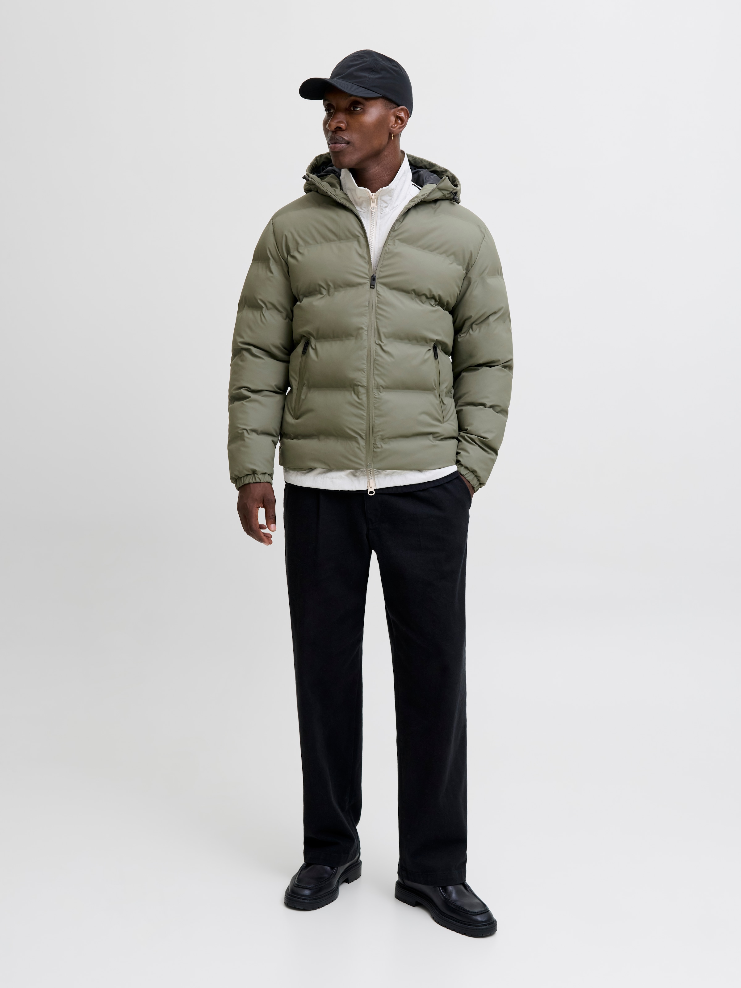 Jack & Jones Veste matelassée »JJELEMENTS PU PUFFER SN« mit Kapuze