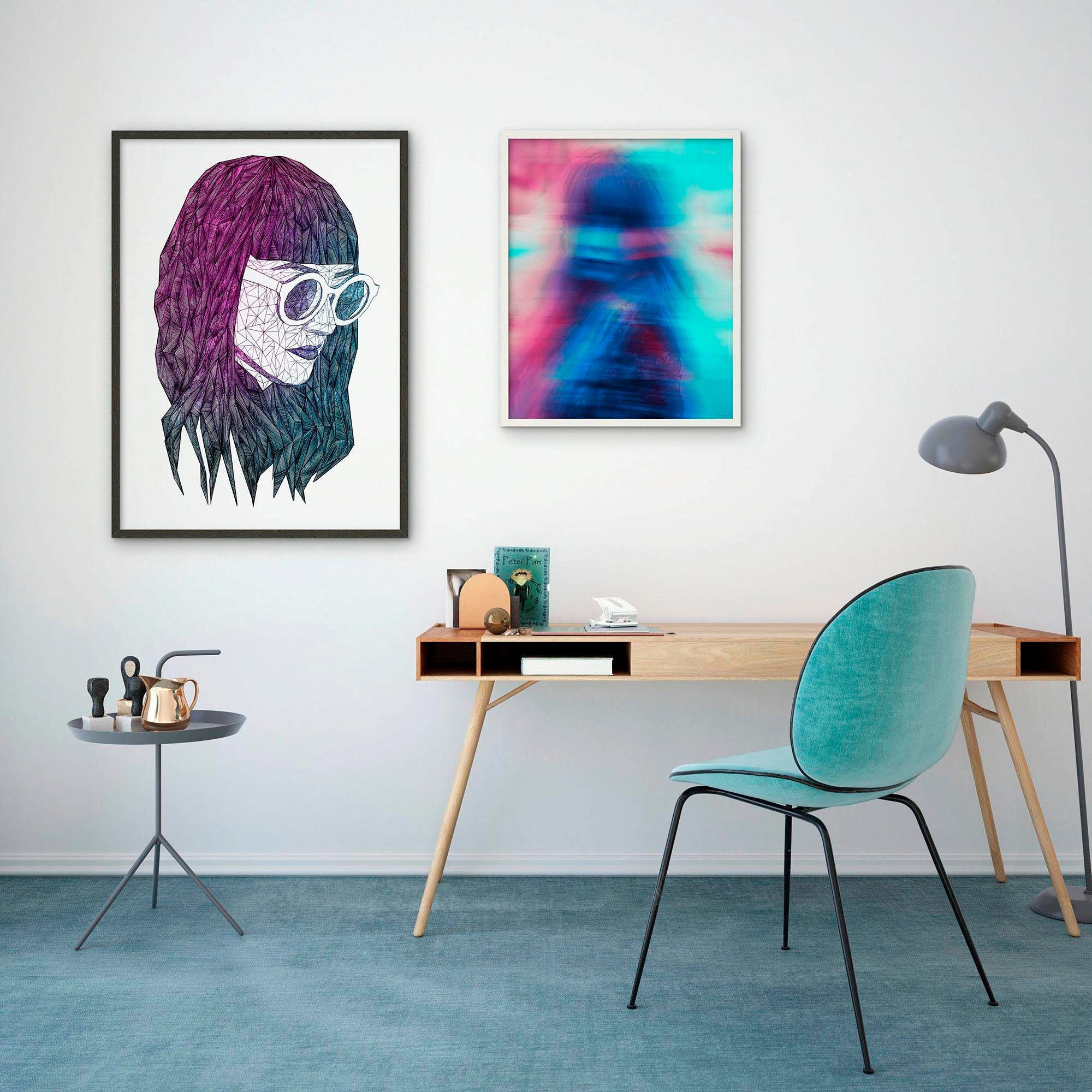 Komar Poster »Grid Violet«, Porträts, Höhe: 70cm bequem kaufen