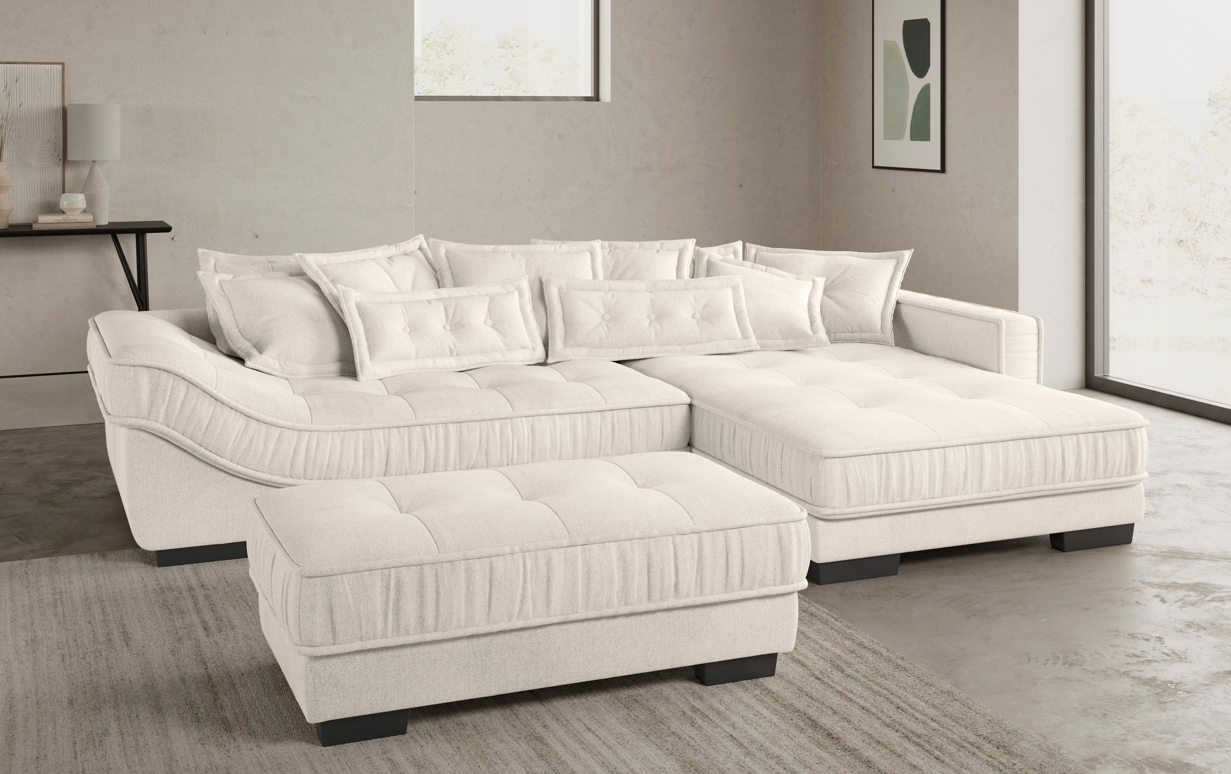 Mr. Couch Ecksofa »Diwan II DuraFlex L-Form«, DuraFlex-Kaltschaumpolsterung, bis 140 kg, 4 Bezugsqualitäten