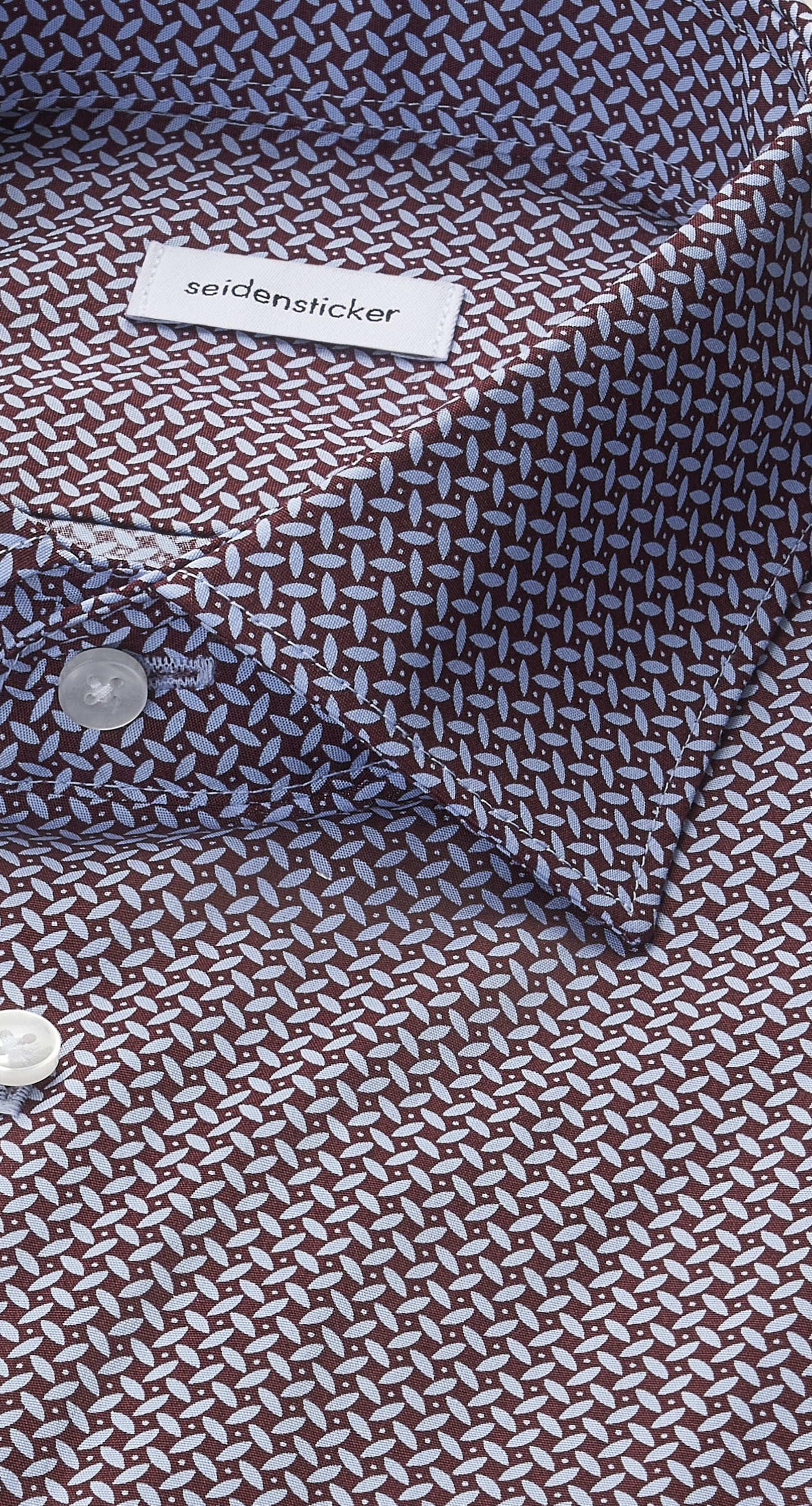 seidensticker Businesshemd »Schwarze Rose« Slim 1/1 Kentkragen Geometrische Muster