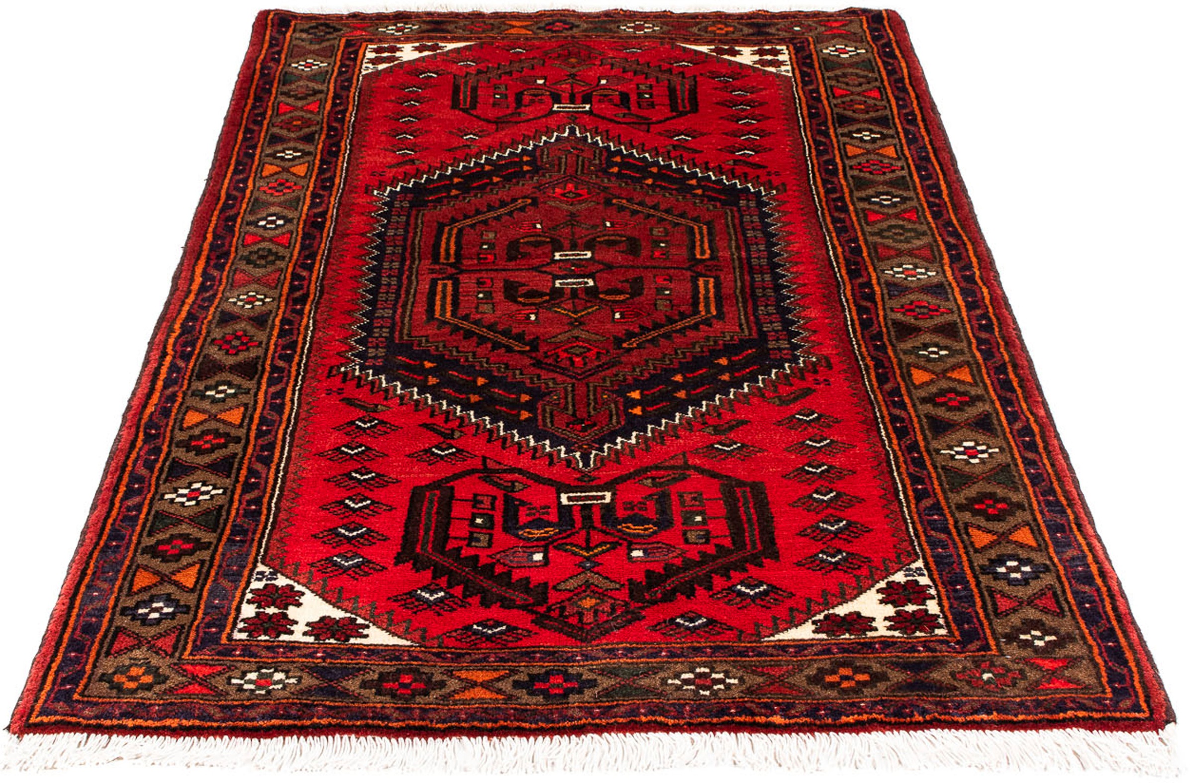 Image of morgenland Orientteppich »Perser - Nomadic - 157 x 101 cm - dunkelrot«, rechteckig, 10 mm Höhe, Wohnzimmer, Handgeknüpft, Einzelstück mit Zertifikat bei Ackermann Versand Schweiz