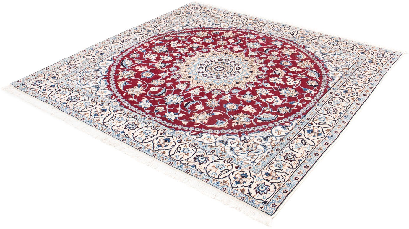 Image of morgenland Orientteppich »Perser - Nain - Royal quadratisch - 160 x 155 cm - dunkelrot«, quadratisch, 10 mm Höhe, Wohnzimmer, Handgeknüpft, Einzelstück mit Zertifikat bei Ackermann Versand Schweiz