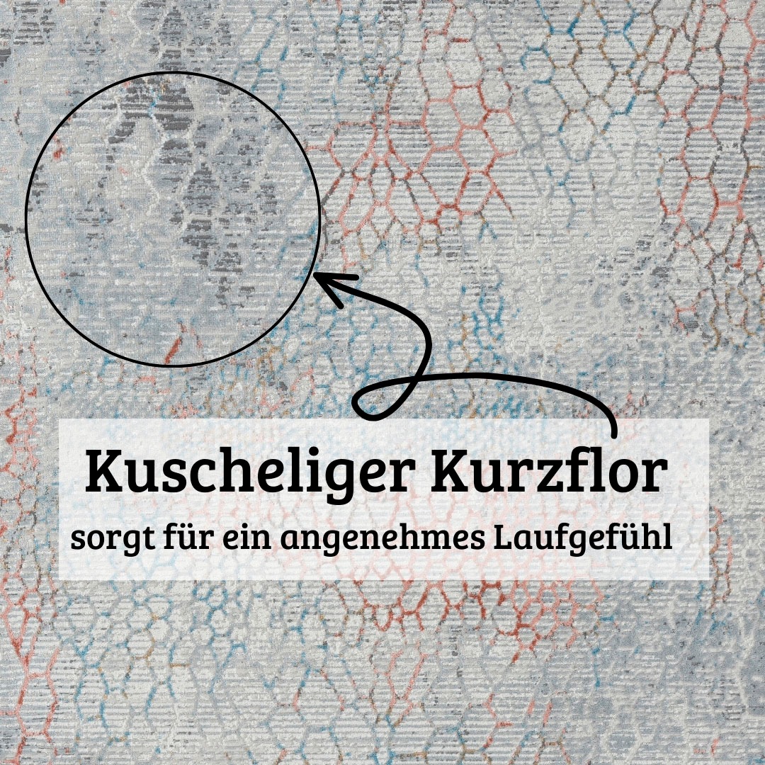 GOODproduct Teppich »Jaxyn« rechteckig 8 mm Höhe Kurzflor, modernes Design, pflegeleicht, Wohnzimmer