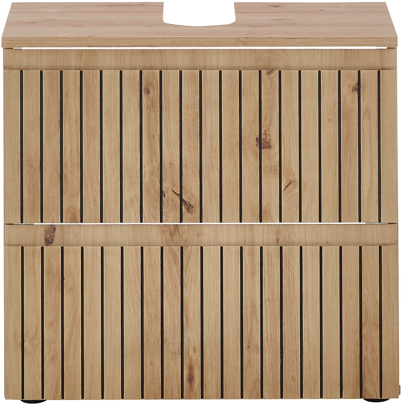 BASIC by Balculina Armoire sous lavabo »Austin« 1 cuis tlg. Largeur 60 cm, 2 tiroirs avec sortie sous-meuble