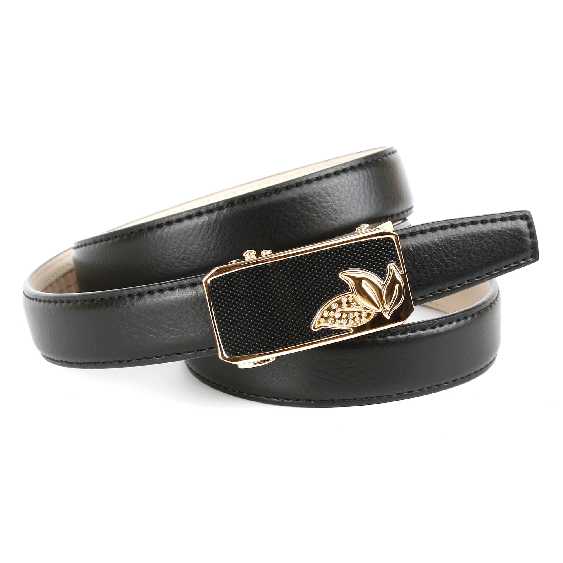 Image of Anthoni Crown Ledergürtel, Schmaler Ledergürtel in schwarz bei Ackermann Versand Schweiz