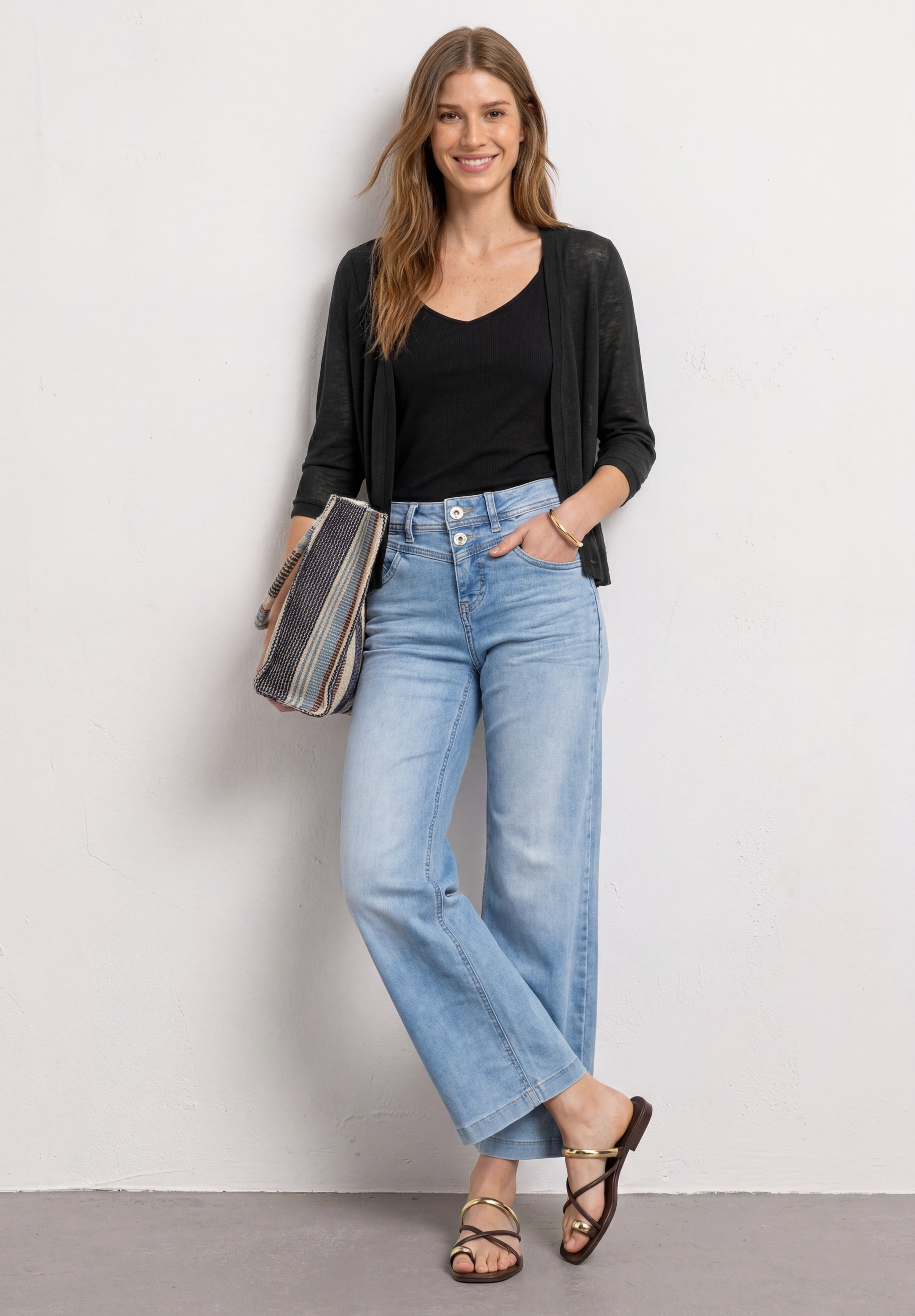 STREET ONE Shirtjacke »Style Suse« 3/4-Arm Jacke in offener Passform - aus Viskose und mit Stretch