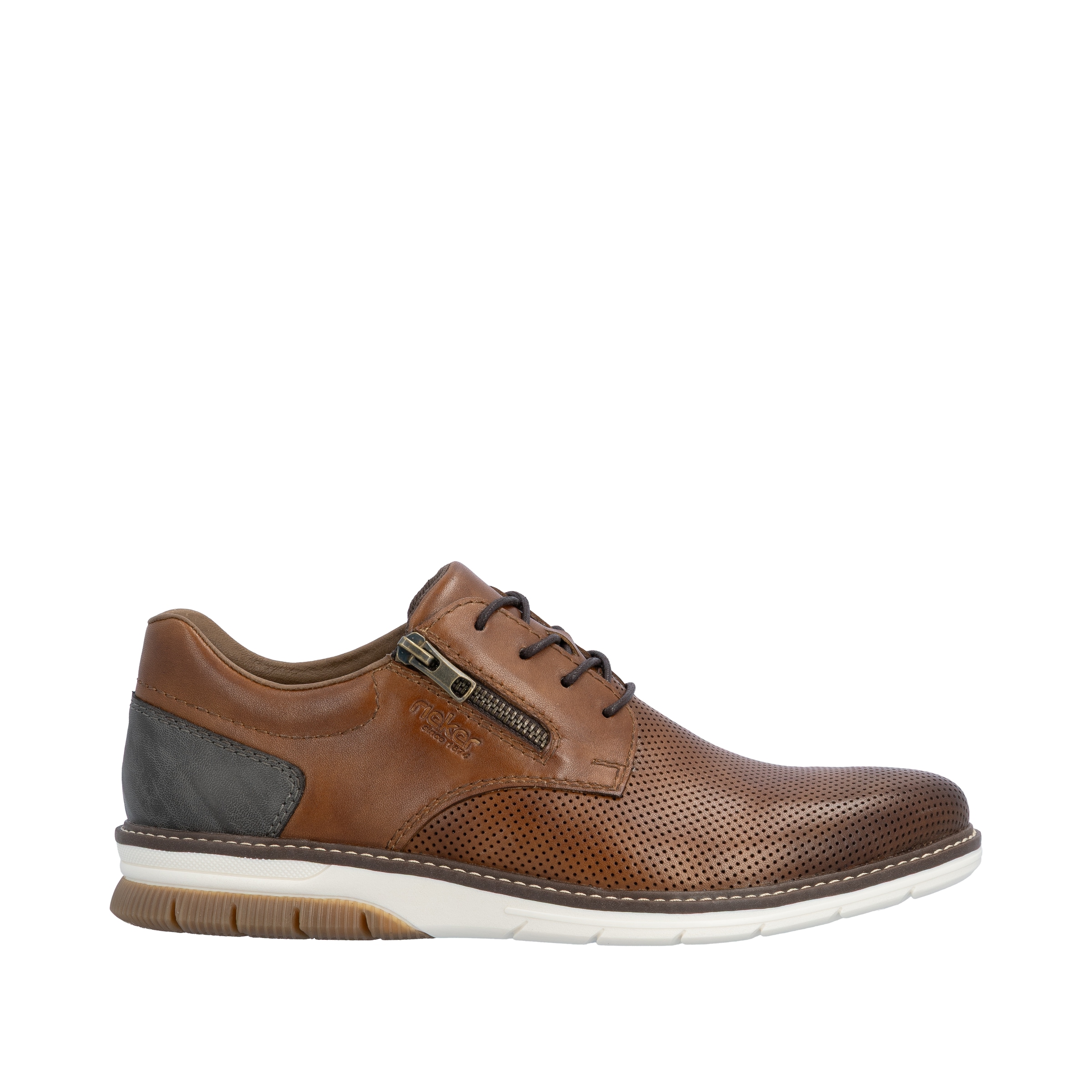 Rieker Schnürschuh  Halbschuh, Freizeitsneaker, Casual-Schnürer mit Perforation