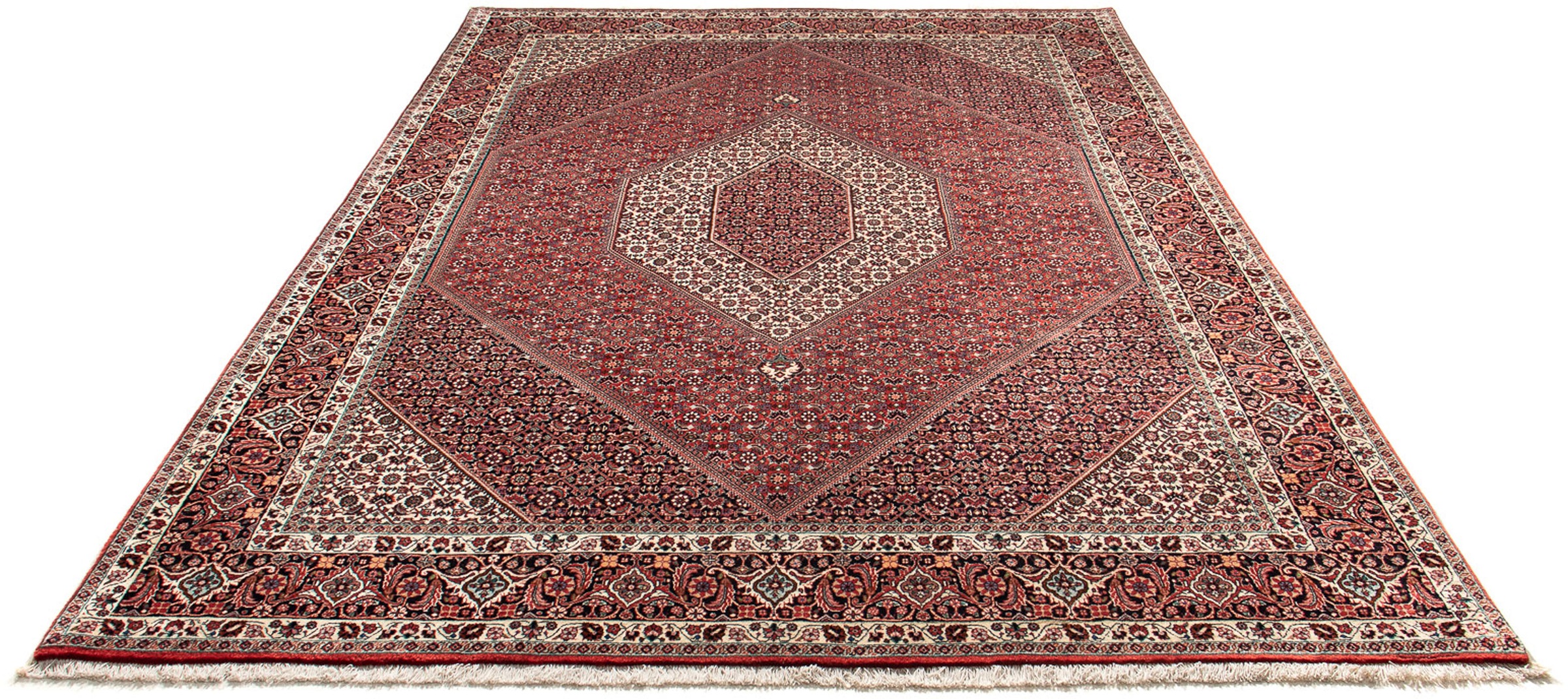 Image of morgenland Orientteppich »Perser - Bidjar - 303 x 203 cm - hellrot«, rechteckig, 15 mm Höhe, Wohnzimmer, Handgeknüpft, Einzelstück mit Zertifikat bei Ackermann Versand Schweiz