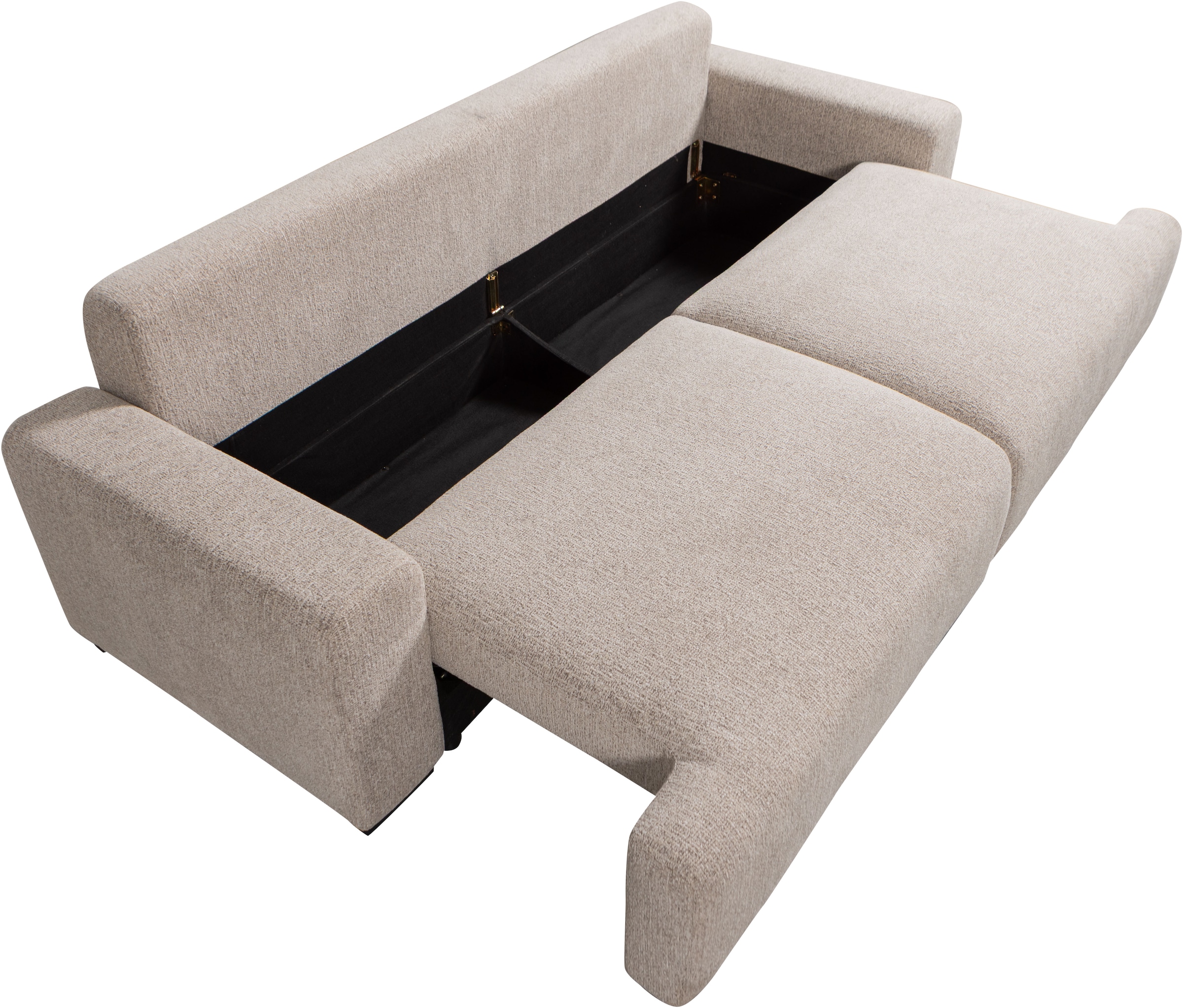 WOOOD Schlafsofa »Night & Day Melange-Webstoff mit Schlaffunktion, H85 x B239 x T107 cm« Schlafbreite 190 cm, Sehr hohe Verschleissfestigkeit, Pfleiglicht