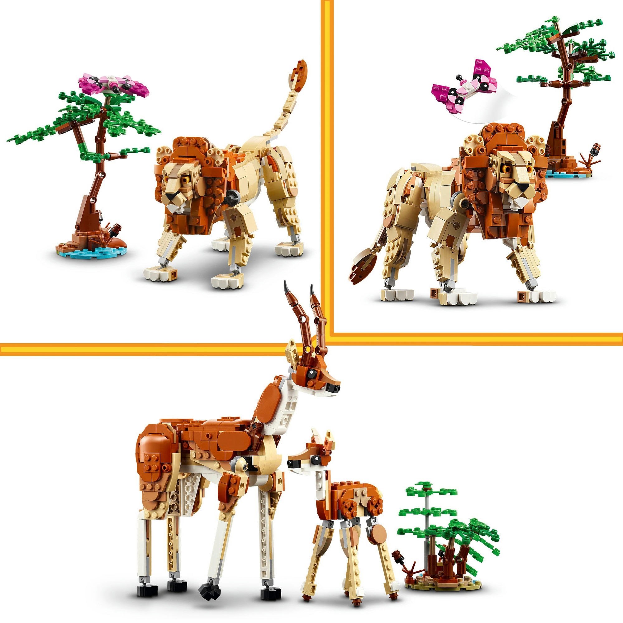 LEGO® Konstruktionsspielsteine »Tiersafari (31150), LEGO Creator 3in1« Made in Europe