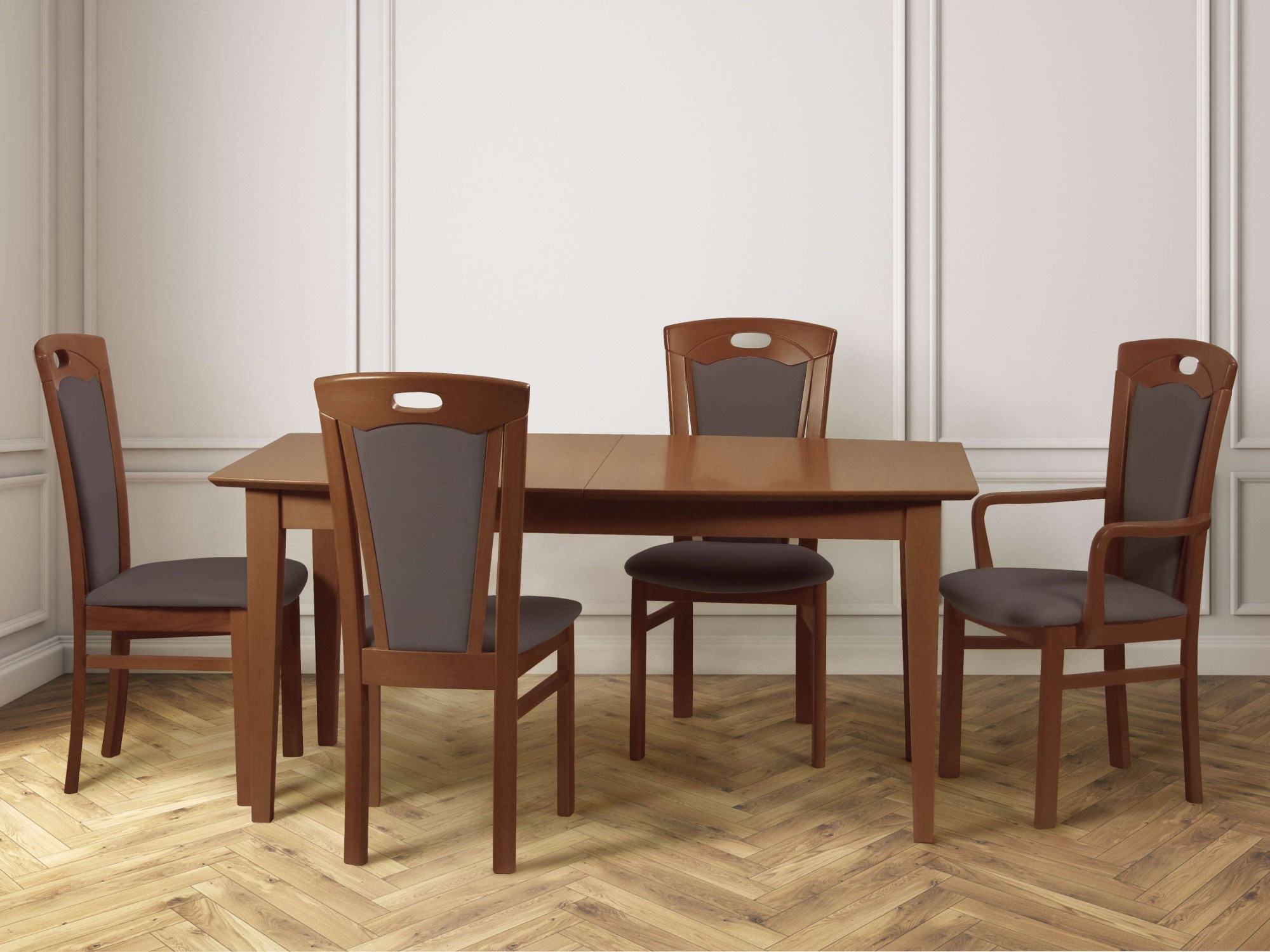 Home affaire Esszimmerstuhl "FERDI Made in Italy, Massivholz" (Set) 2 Stk.Bezug Feinstruktur (wasser- und fleckabweisend) oder Struktur