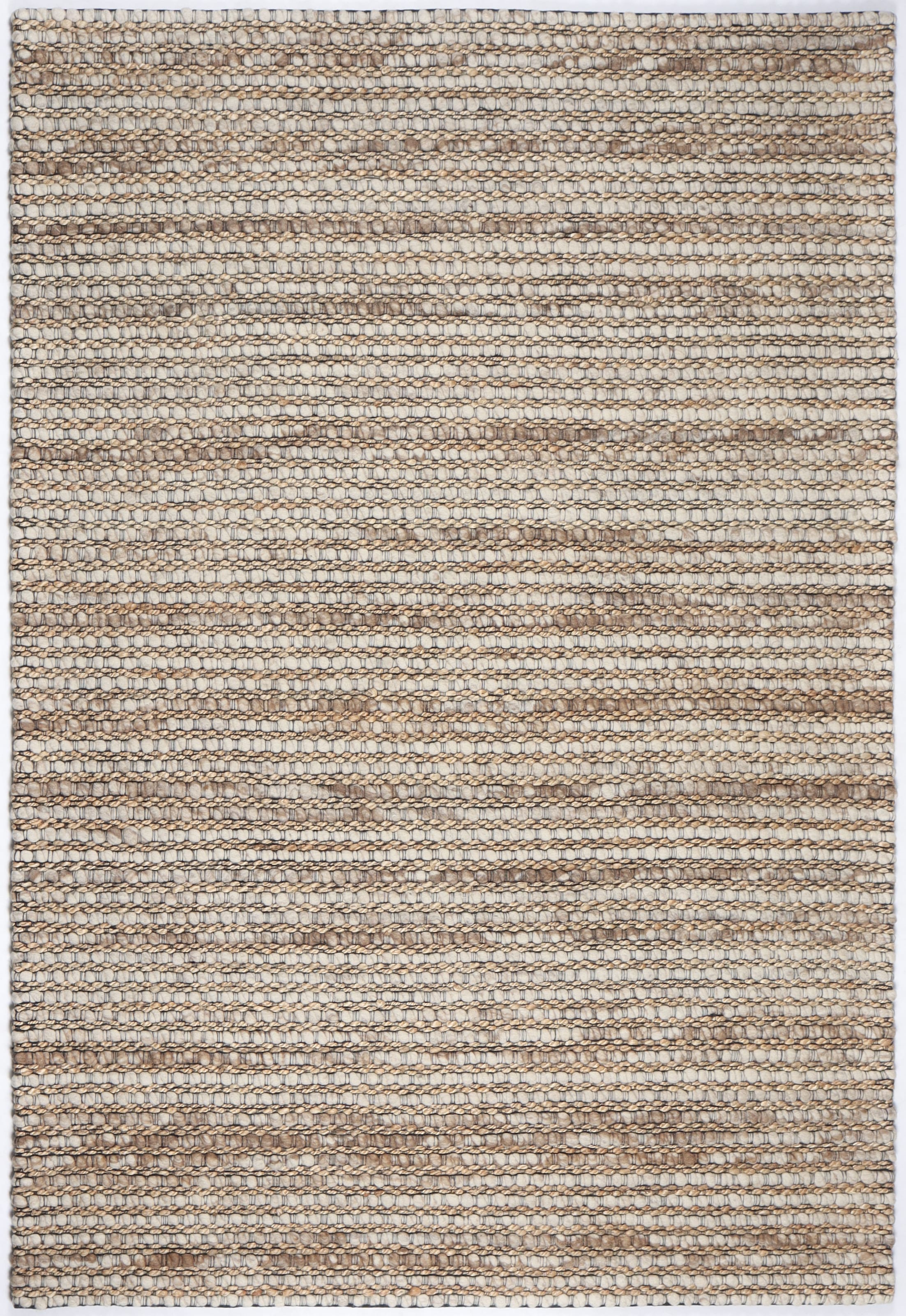 my home Wollteppich »Leevy, Wolle und Jute- handgewebt«, rechteckig, 25 mm Höhe, handgewebt, Handweb Teppiche, Wohnzimmer, Schlafzimmer, Esszimmer