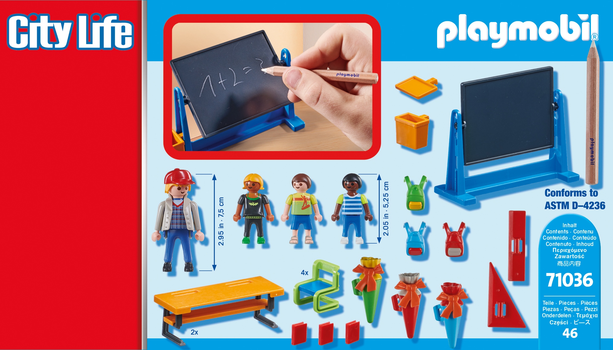 Playmobil® Konstruktions-Spielset »Erster Schultag (71036), City Life«, (46 St.), Made in Germany
