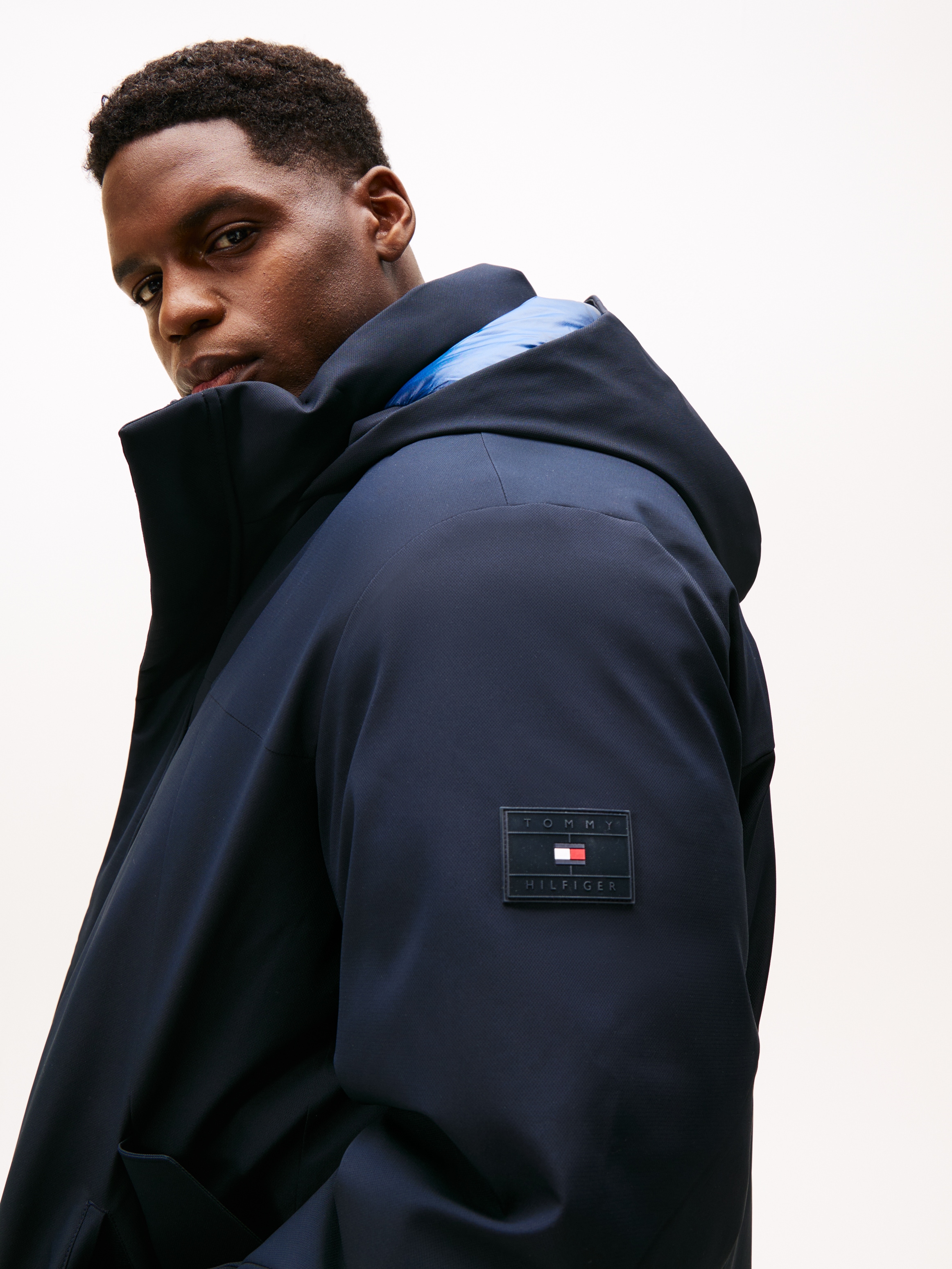 Tommy Hilfiger Big & Tall Funktionsmantel »HOODED PARKA«, Grosse Grössen Tech Winterparka Jacke Wasserabweisend abnehmbare Kapuze