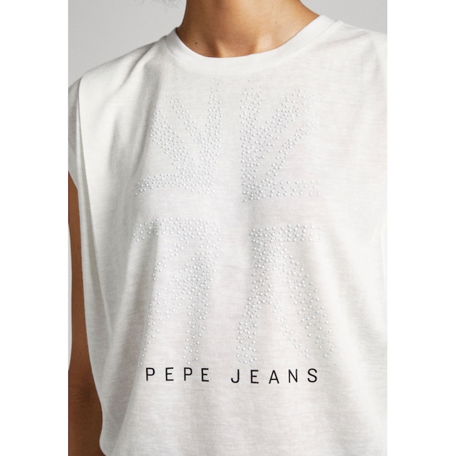 ♕ Pepe Rundhalsshirt »PJBERENICE«, versandkostenfrei Print kaufen mit Ton-in-Ton 3D Jeans