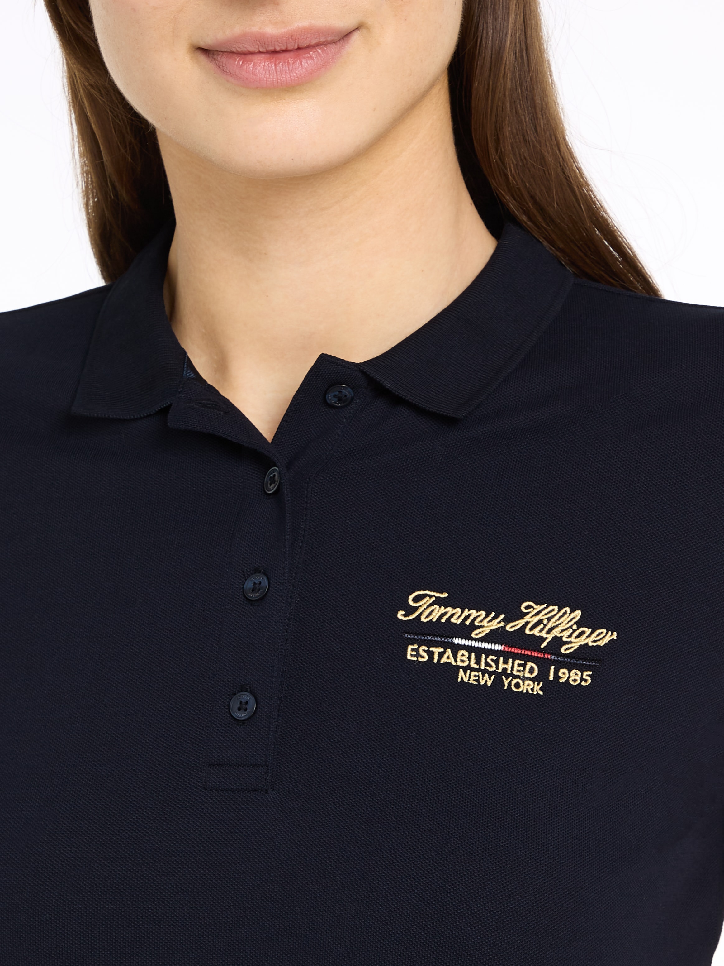 Tommy Hilfiger Poloshirt »SLIM SCRIPT GRAPHIC POLO SS«, mit Tommy Hilfiger Script Logo-Schriftzug