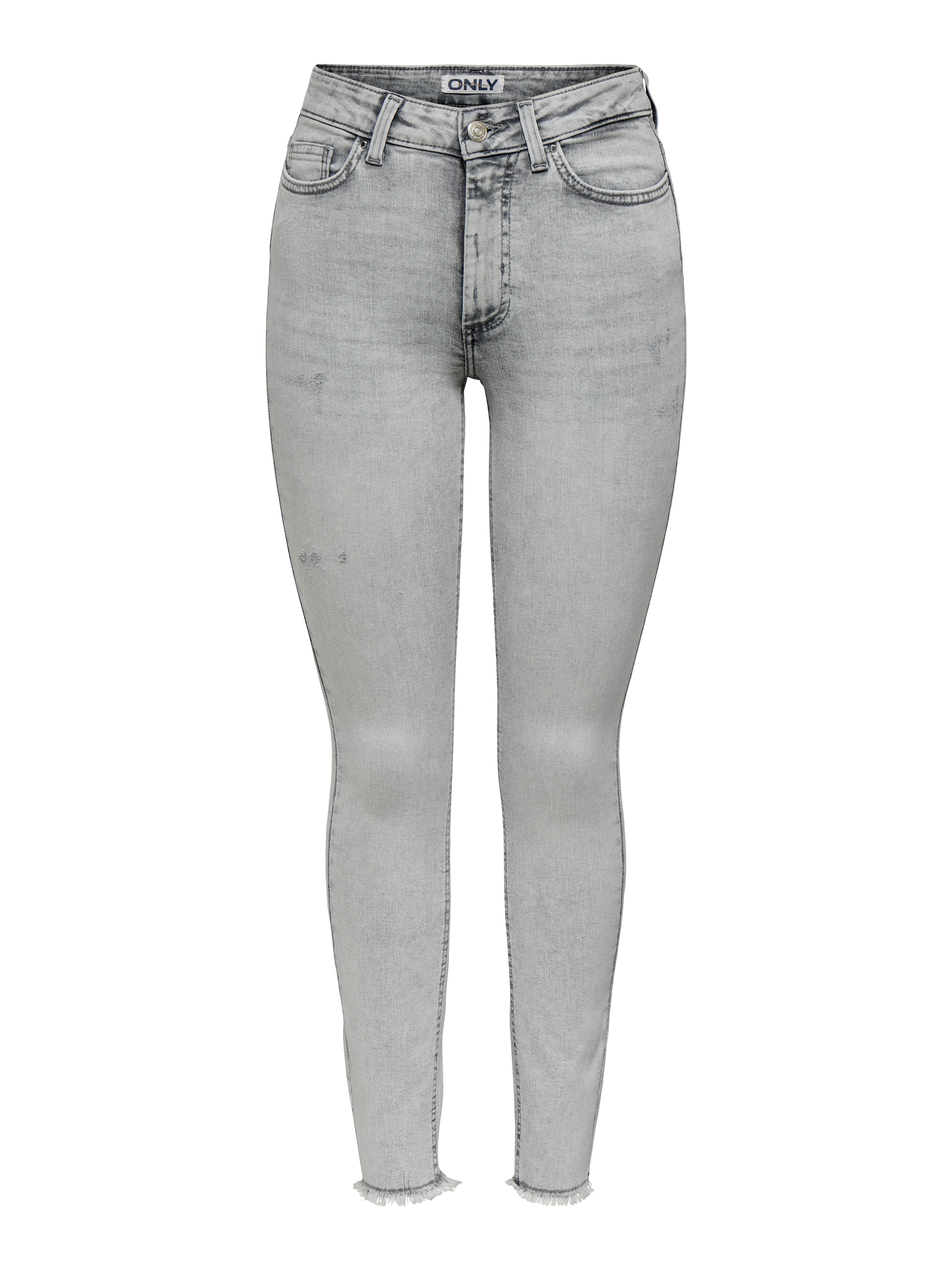 Image of ONLY Skinny-fit-Jeans "ONLBLUSH HW ANK RW DESTROY SKINNY DNM" mit Destroyed Effekt