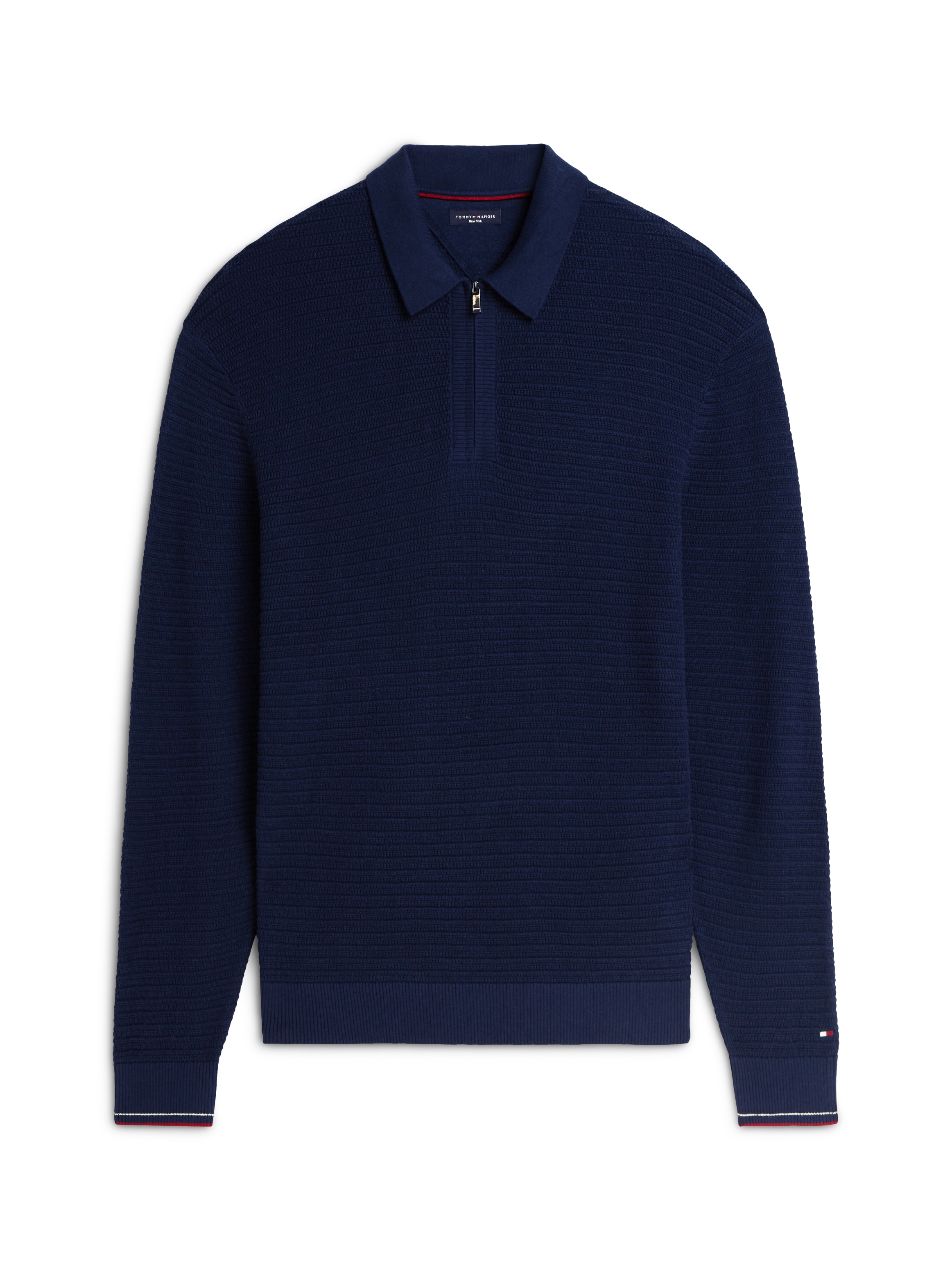 Tommy Hilfiger Polokragenpullover »DC KNITTED ZIP« Premium Qualität mit Seide und Kaschmir - soft, atmungsaktiv