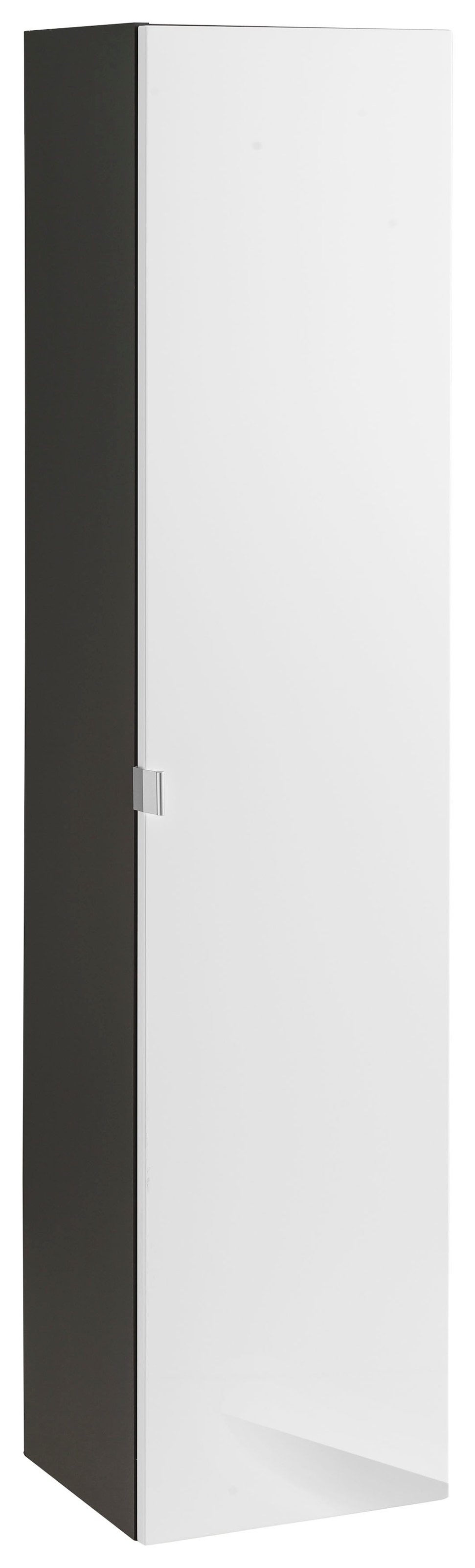 welltime Hochschrank »Bardolino« Badschrank mit innen verspiegelter Tür in Weiss Hochglanz