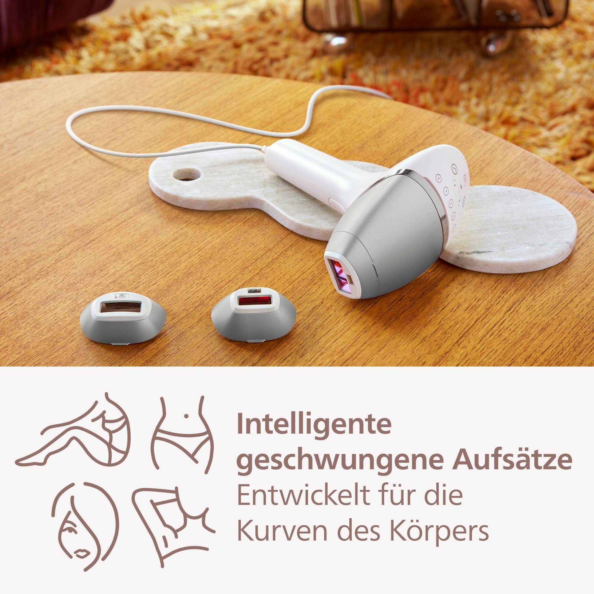 Philips IPL-Haarentferner »Lumea S8000 BRI946/00«, 450.000 Lichtimpulse, 3 Aufsätze (Körper, Gesicht, Präzision)