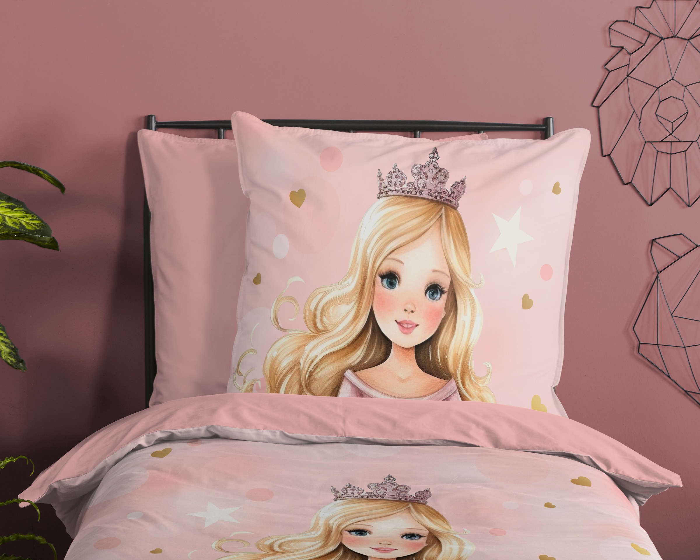 good morning Kinderbettwäsche »Amelie«, Baumwolle, 135x200, Reissverschluss, Wendeoptik, Mädchen, Prinzessin