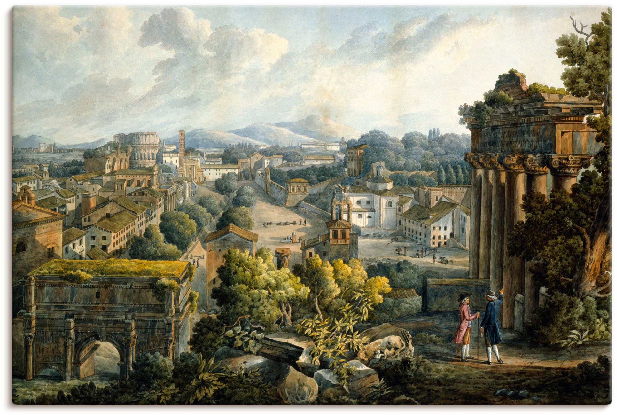 Image of Artland Wandbild »Blick auf das Forum Romanum«, Gebäude, (1 St.), in vielen Grössen & Produktarten - Alubild / Outdoorbild für den Aussenbereich, Leinwandbild, Poster, Wandaufkleber / Wandtattoo auch für Badezimmer geeignet bei Ackermann Versand Schweiz