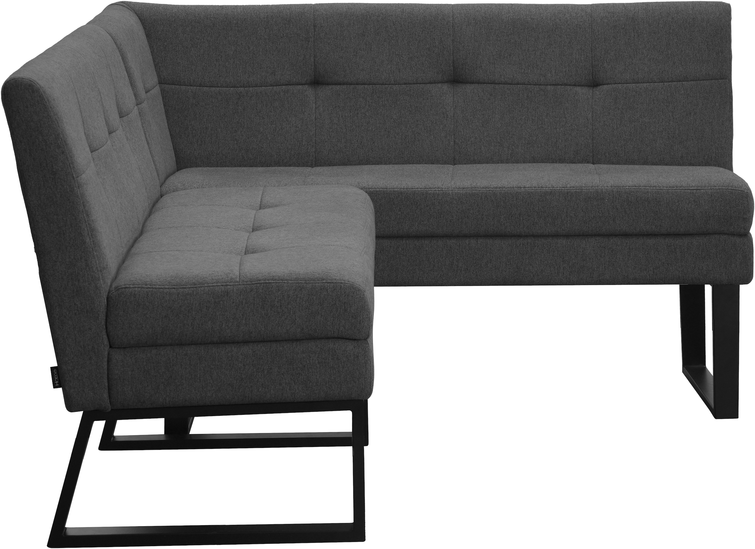 GOODproduct Eckbank »Geranie, Sitzbank, Essbank, pflegeleichter Strukturstoff« Eckbank inkl. Stauraum, Pulverbeschichtetes Metallgestell